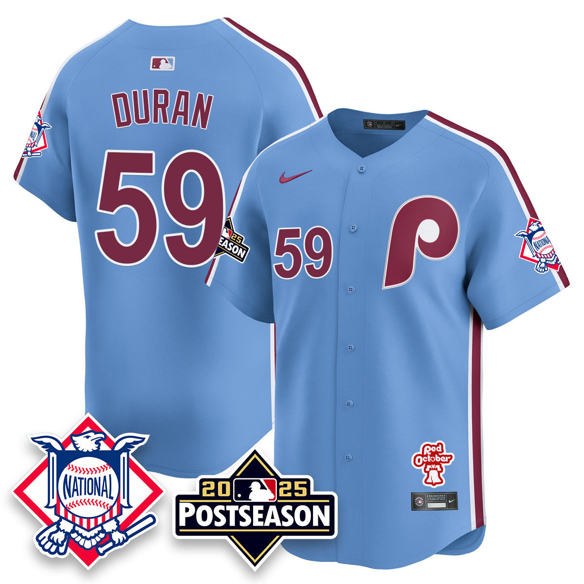 Youth's Philadelphia Phillies 2025 Postseason Jersey - All Stitched