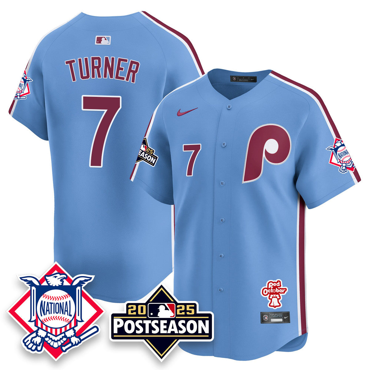 Youth's Philadelphia Phillies 2025 Postseason Jersey - All Stitched
