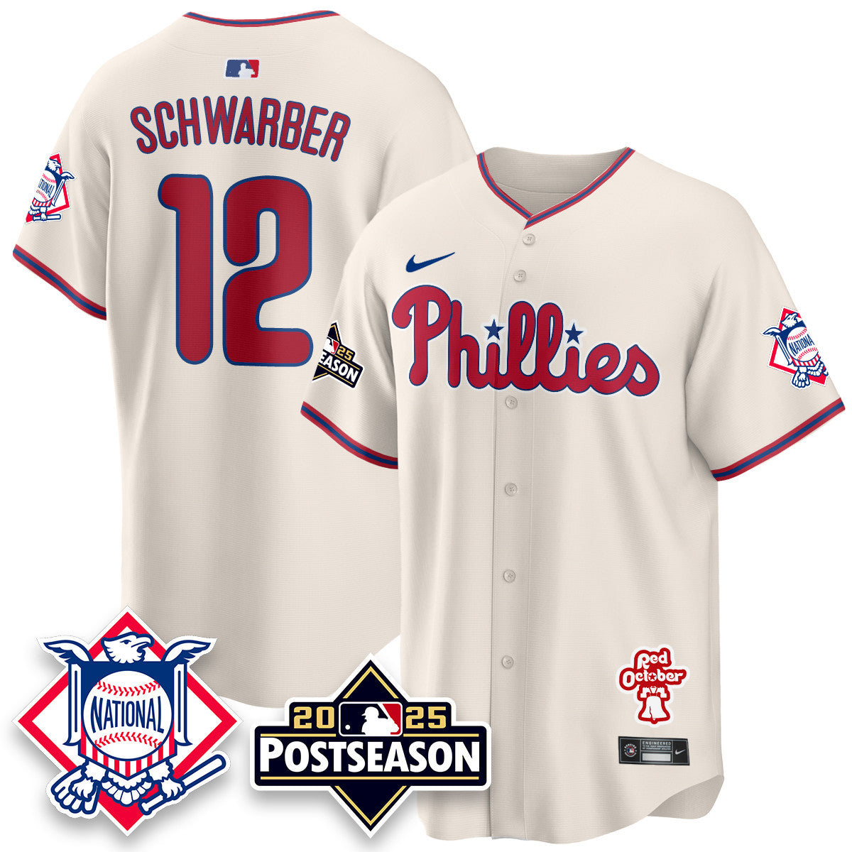 Women's Philadelphia Phillies 2025 Postseason Jersey - All Stitched