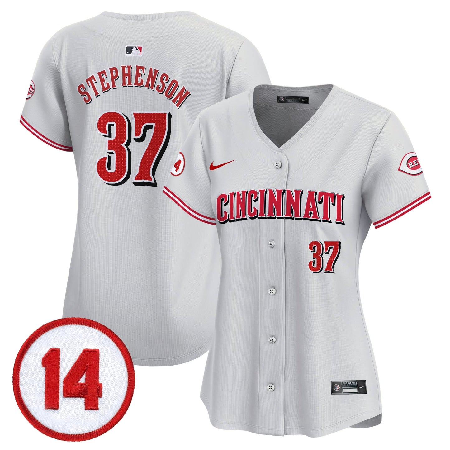 Women's Cincinnati Reds Pete Rose Patch Vapor Premier Limited Jersey - All Stitched