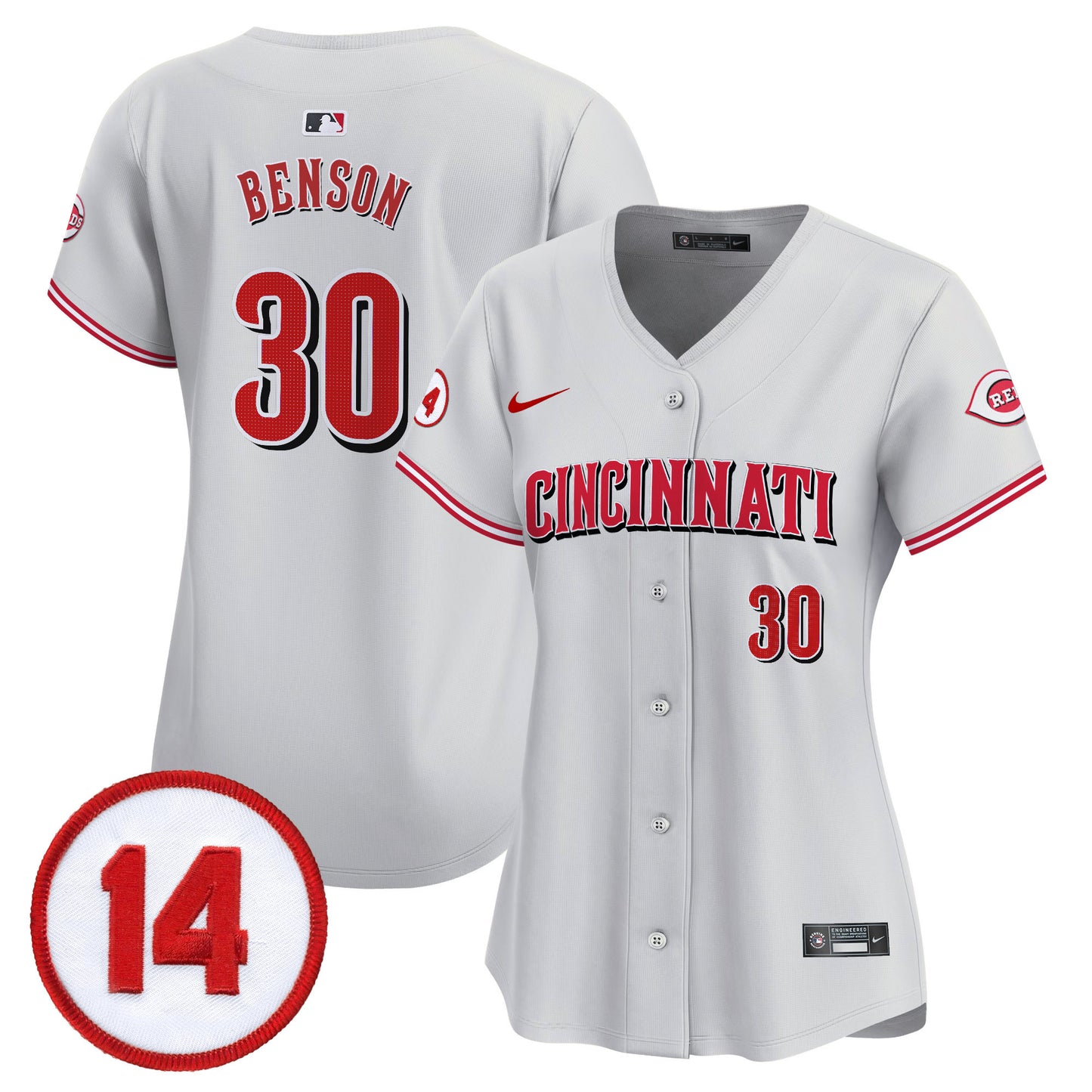 Women's Cincinnati Reds Pete Rose Patch Vapor Premier Limited Jersey - All Stitched