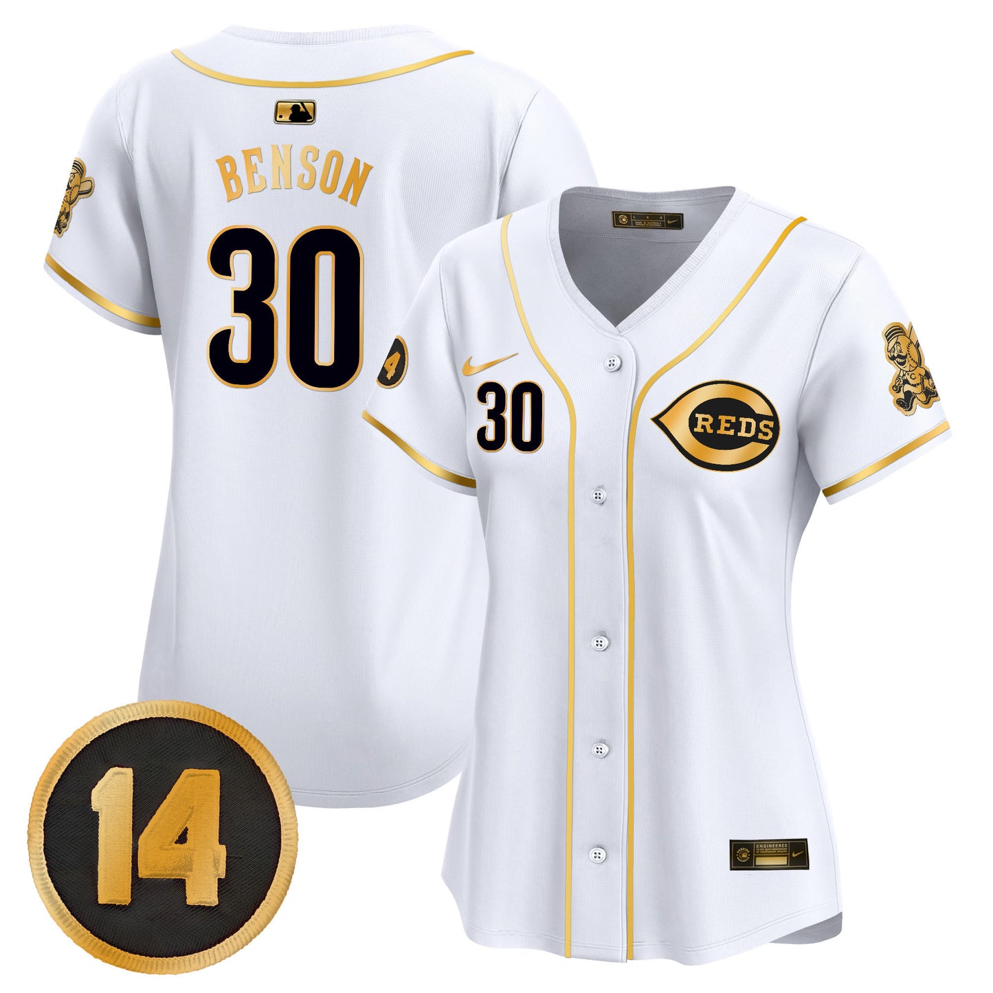 Women's Cincinnati Reds Pete Rose Patch Vapor Premier Limited Jersey - All Stitched