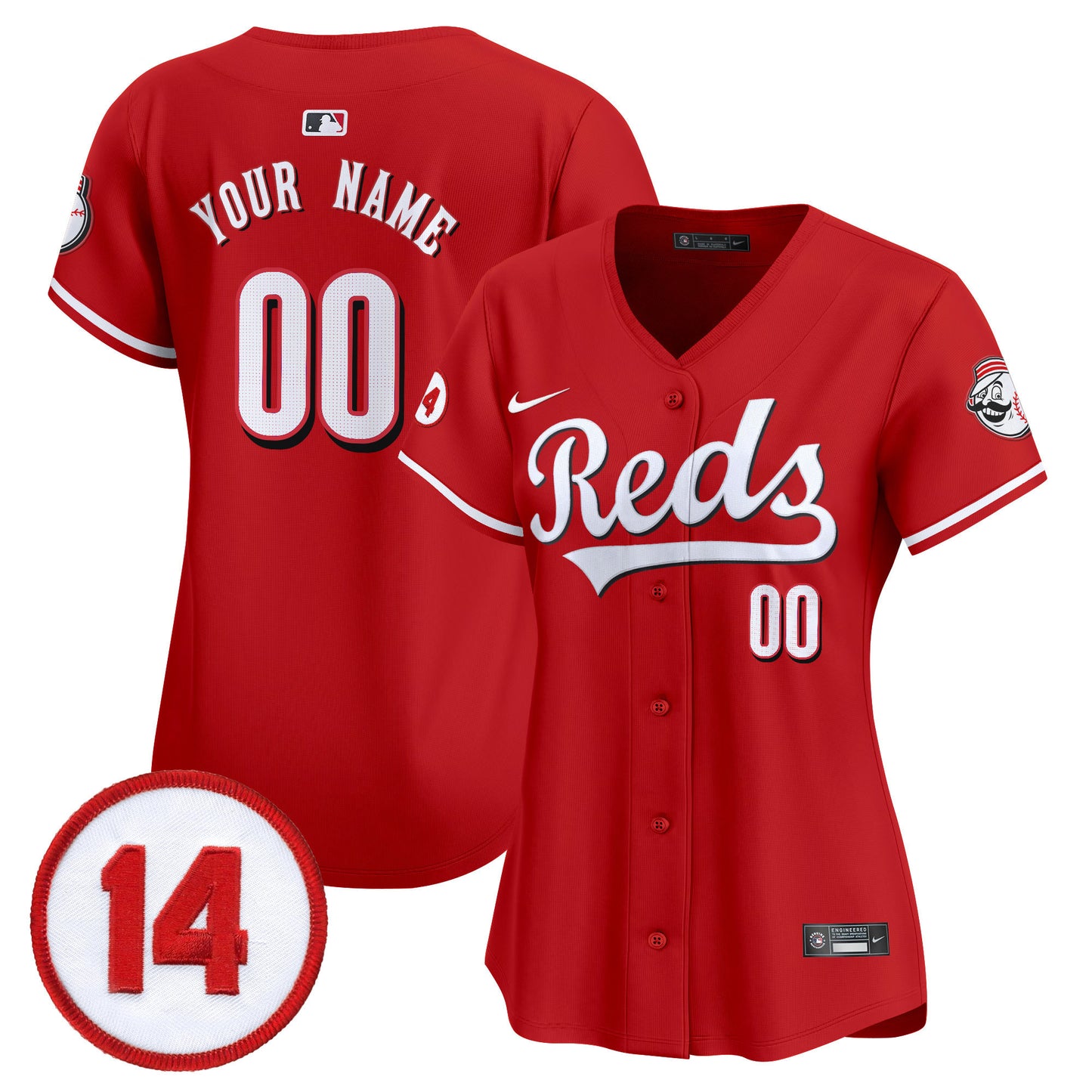 Cincinnati Reds Pete Rose Patch Vapor Premier Limited Custom Jersey - All Stitched