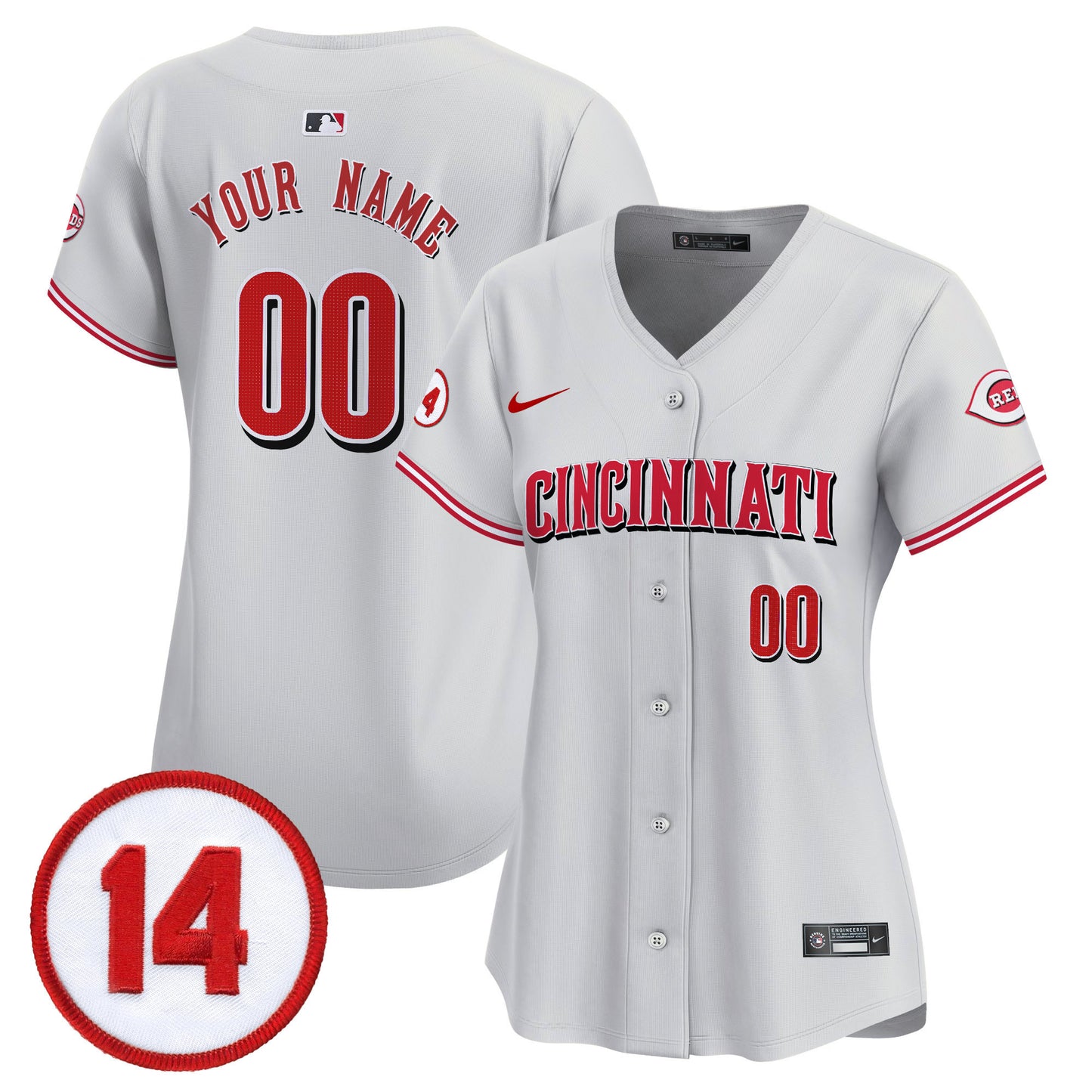 Cincinnati Reds Pete Rose Patch Vapor Premier Limited Custom Jersey - All Stitched