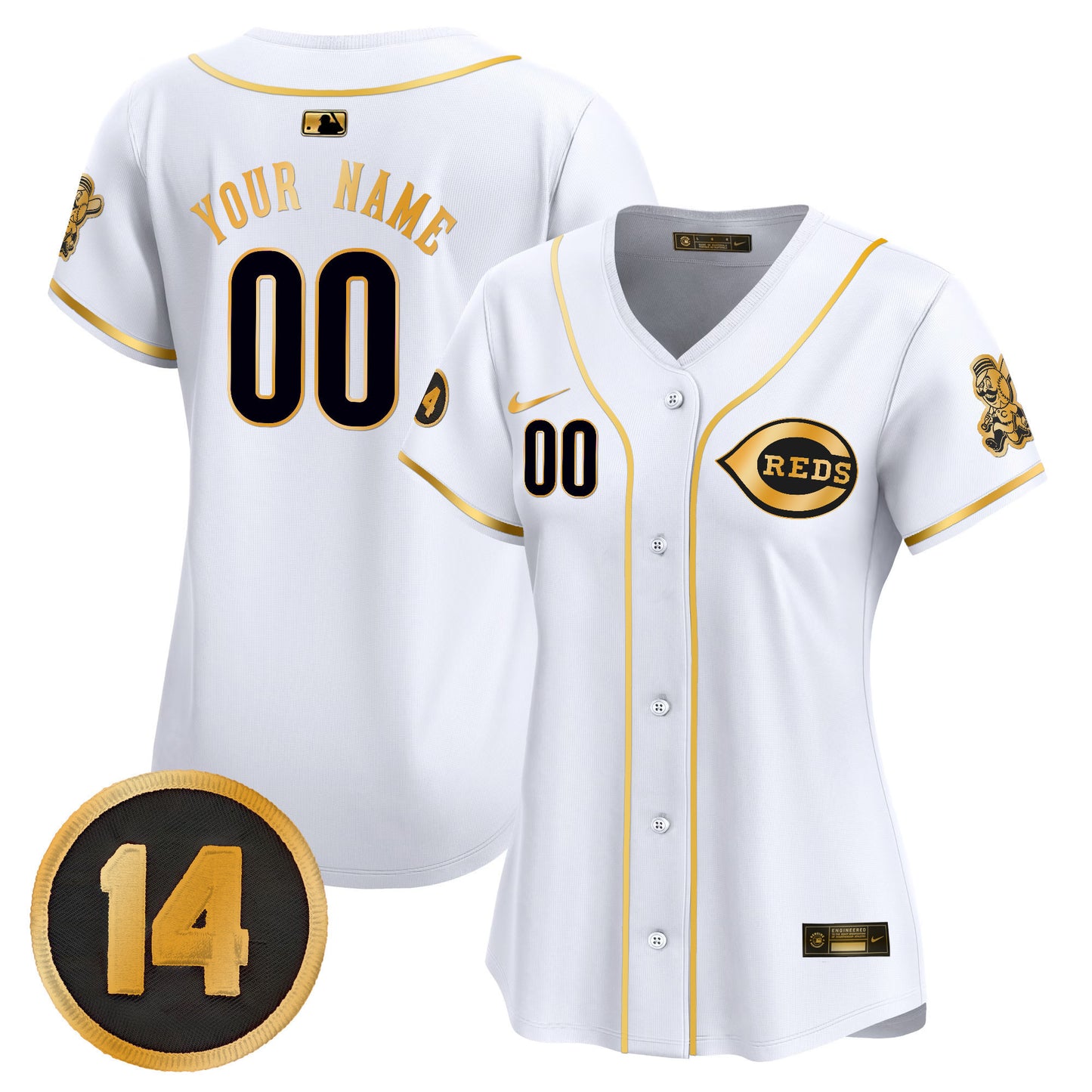 Cincinnati Reds Pete Rose Patch Vapor Premier Limited Custom Jersey - All Stitched