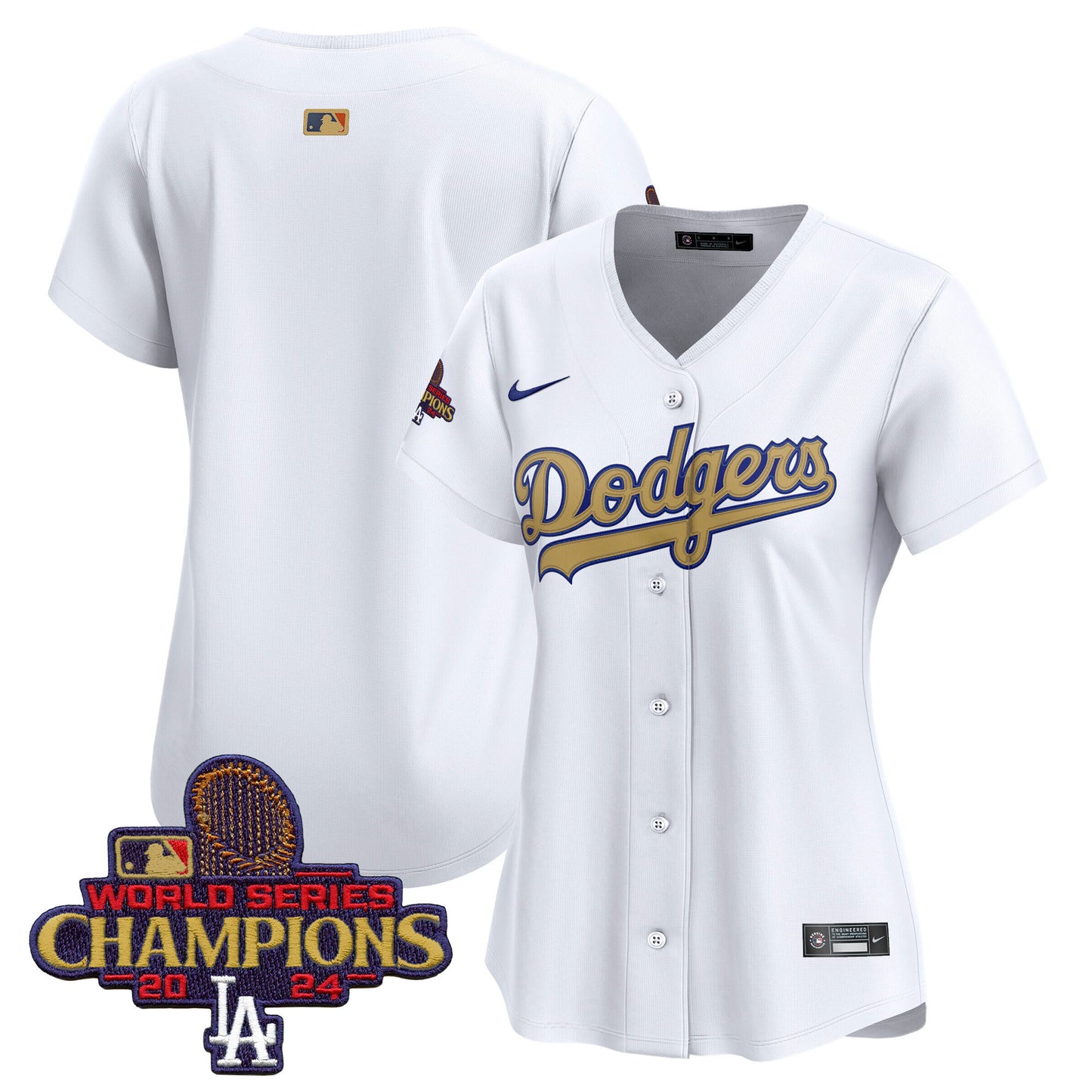 Women's Dodgers 2025 Gold Vapor Premier Limited Jersey - All Stitched