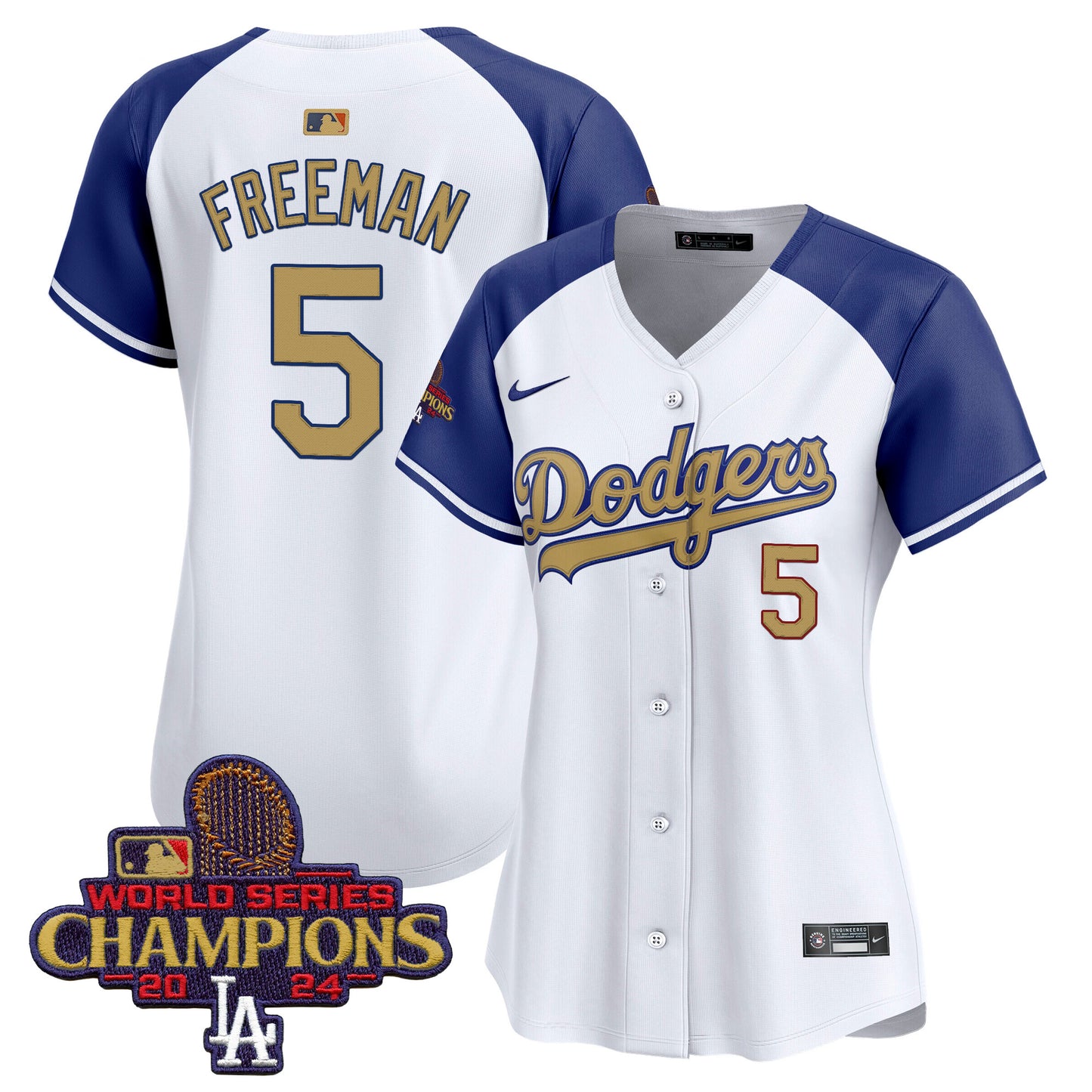 Women's Dodgers 2025 Gold Vapor Premier Limited Jersey - All Stitched