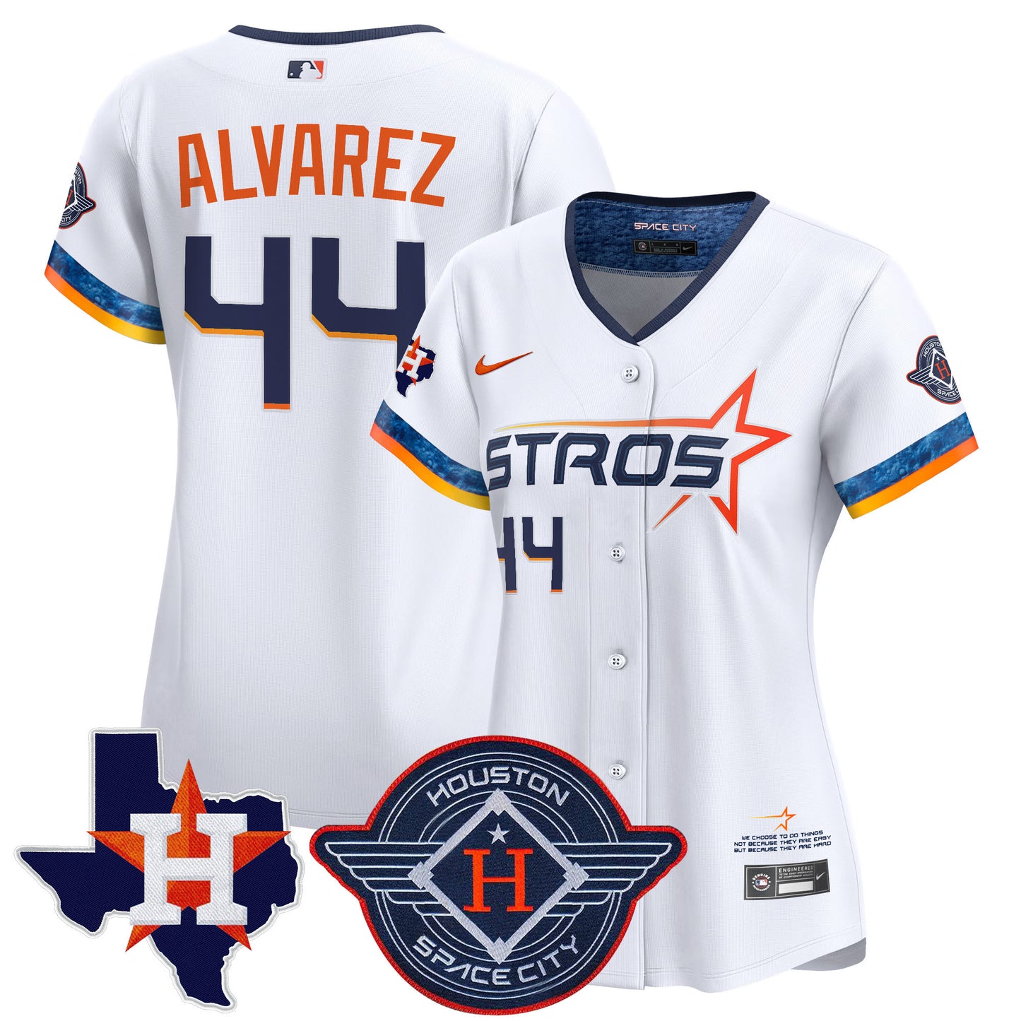 Women's Houston Astros 2025 City Connect Texas Patch Vapor Premier Limited Jersey - All Stitched