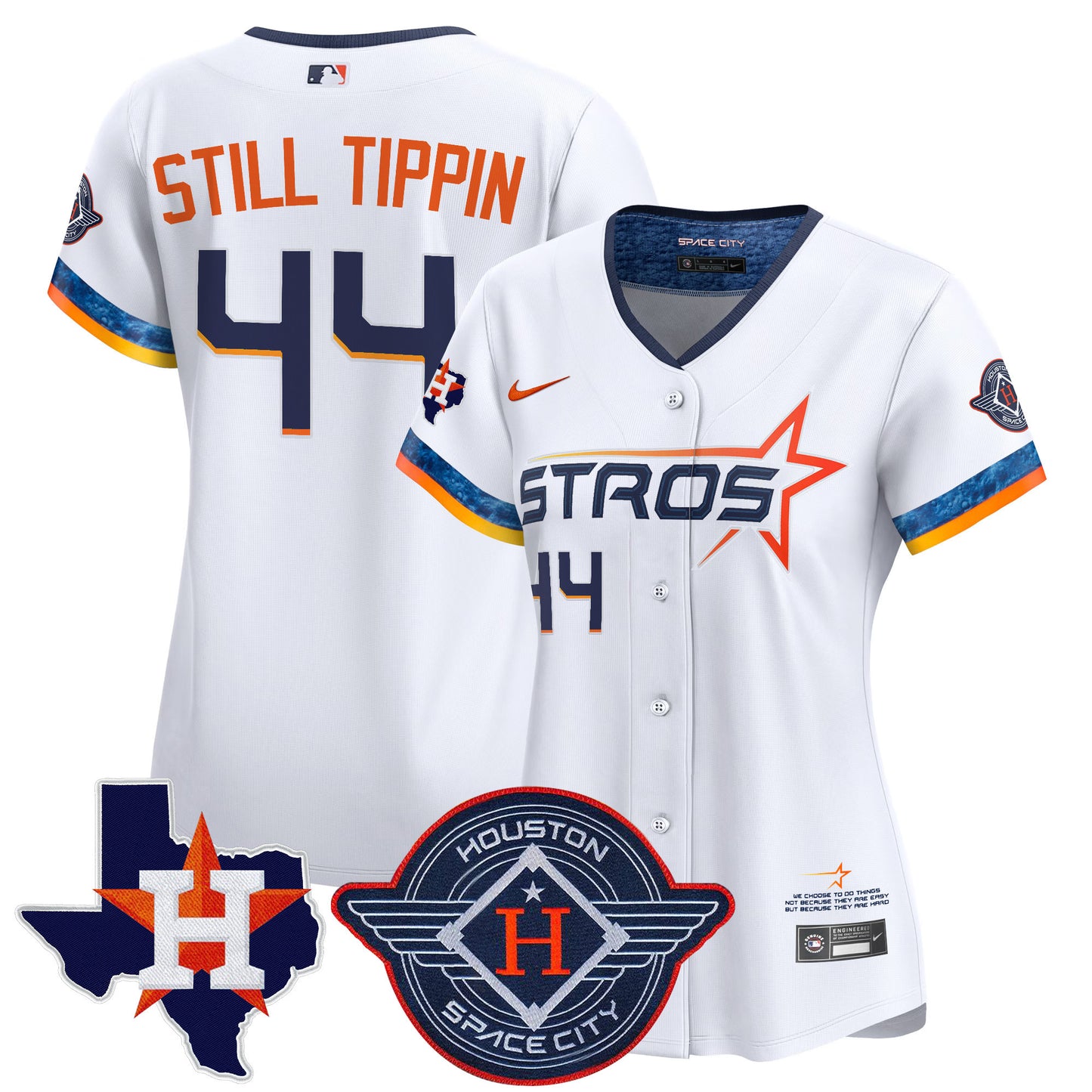 Women's Houston Astros 2025 City Connect Texas Patch Vapor Premier Limited Jersey - All Stitched