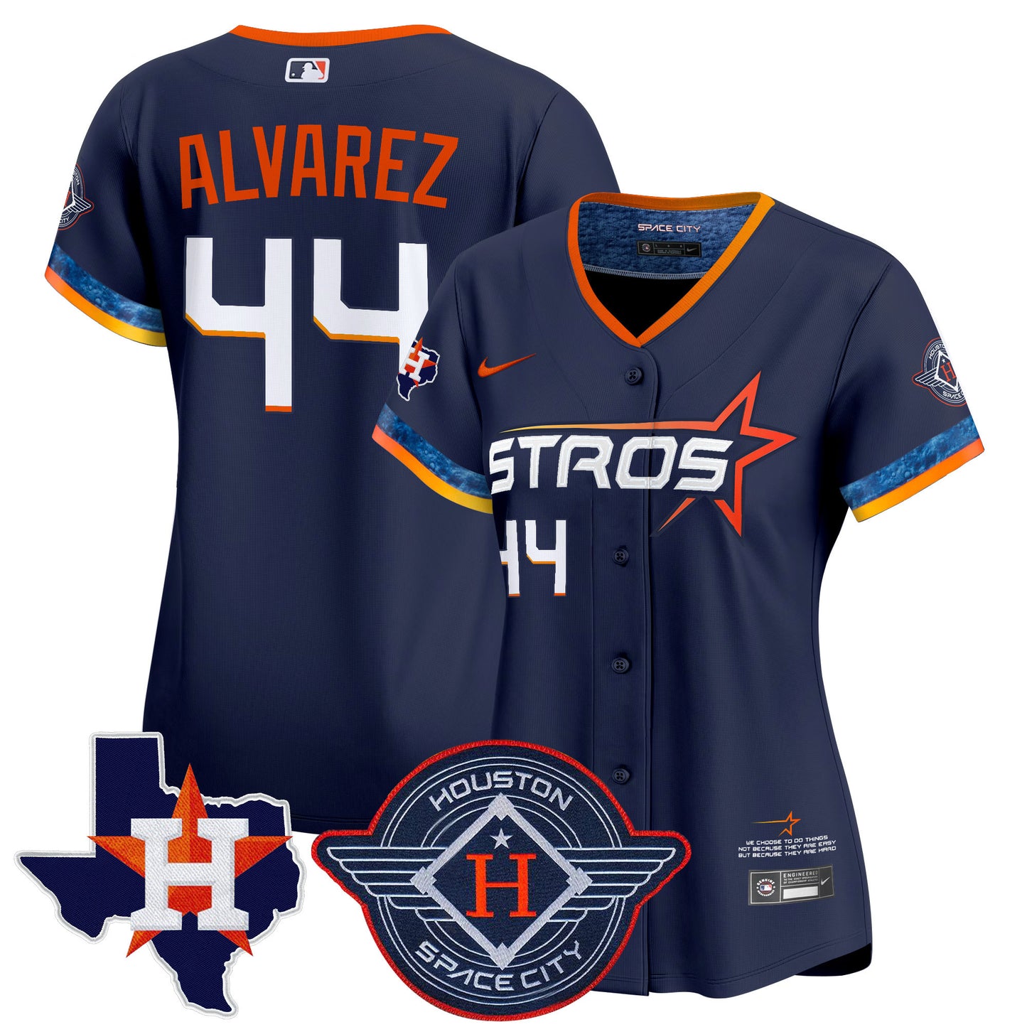 Women's Houston Astros 2025 City Connect Texas Patch Vapor Premier Limited Jersey - All Stitched
