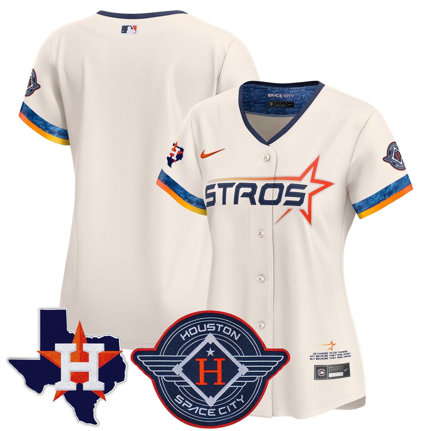 Women's Houston Astros 2025 City Connect Texas Patch Vapor Premier Limited Jersey - All Stitched