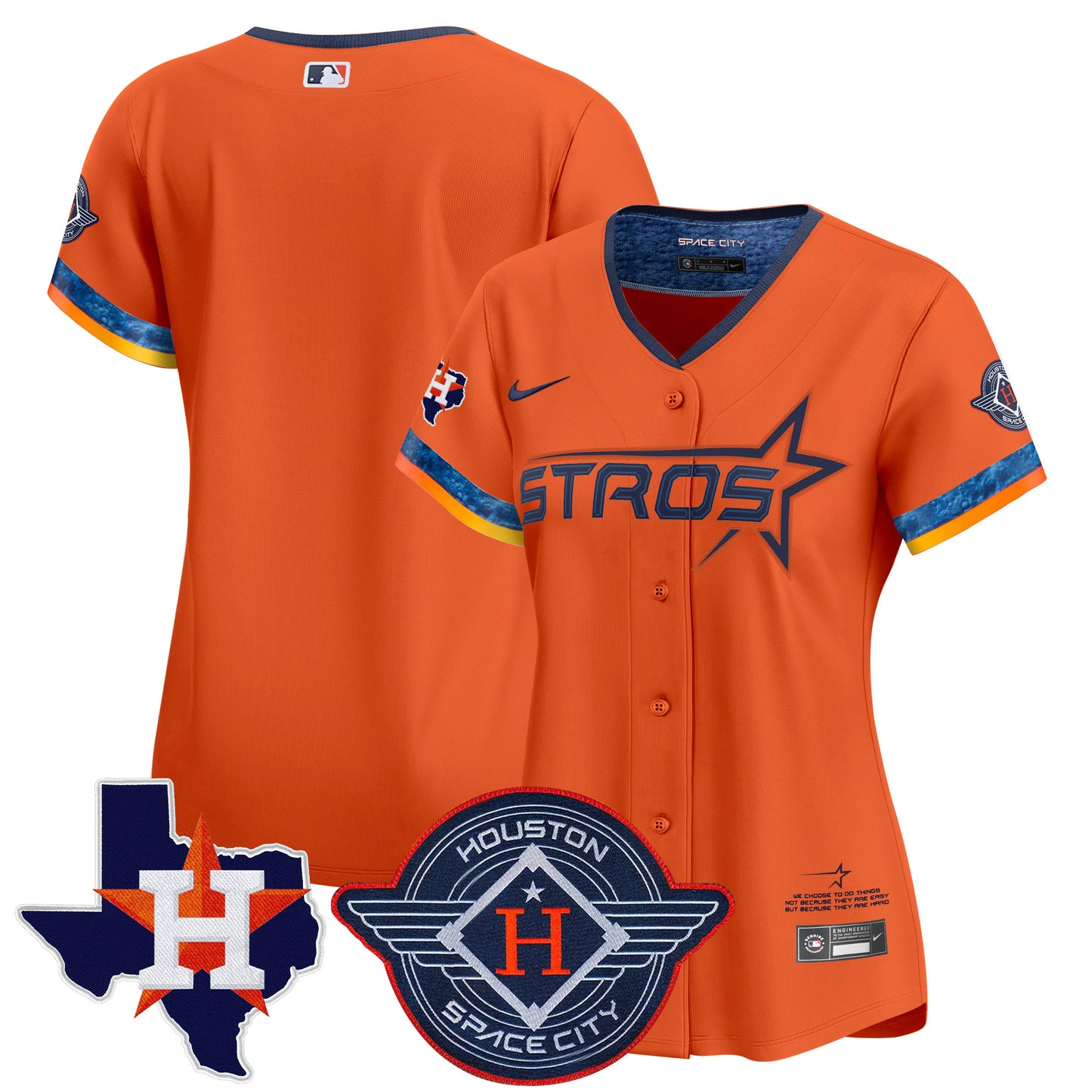 Women's Houston Astros 2025 City Connect Texas Patch Vapor Premier Limited Jersey - All Stitched