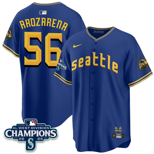 Seattle Mariners 2025 AL West Division Champions Jersey - All Stitched