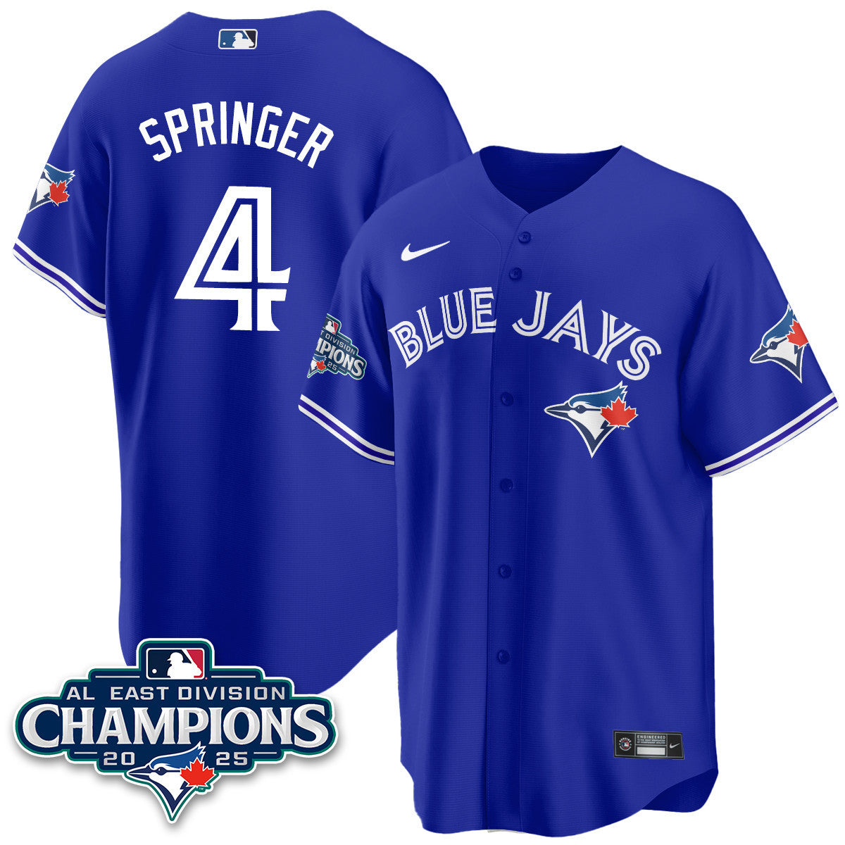 Toronto Blue Jays AL East Division Champions Jersey - All Stitched