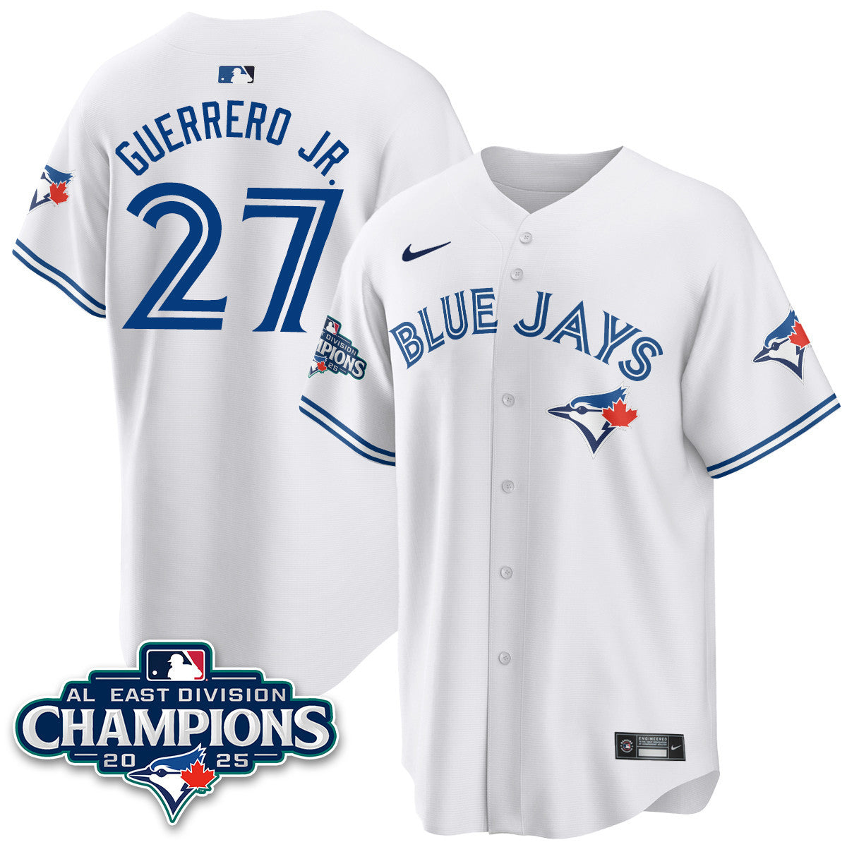 Toronto Blue Jays AL East Division Champions Jersey - All Stitched