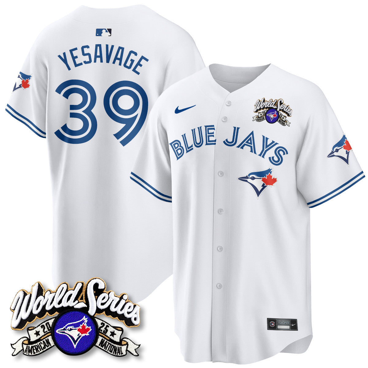 Toronto Blue Jays 2025 American League Champions Jersey - All Stitched