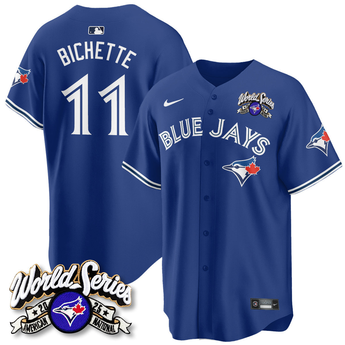 Toronto Blue Jays 2025 American League Champions Jersey - All Stitched