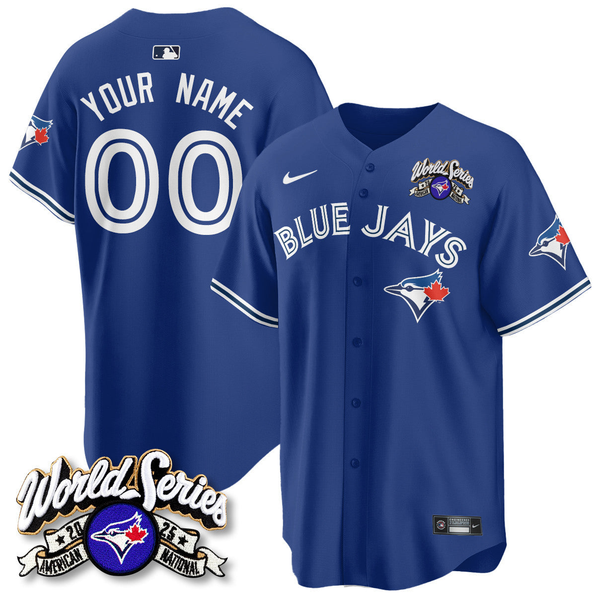 Toronto Blue Jays 2025 American League Champions Jersey - All Stitched