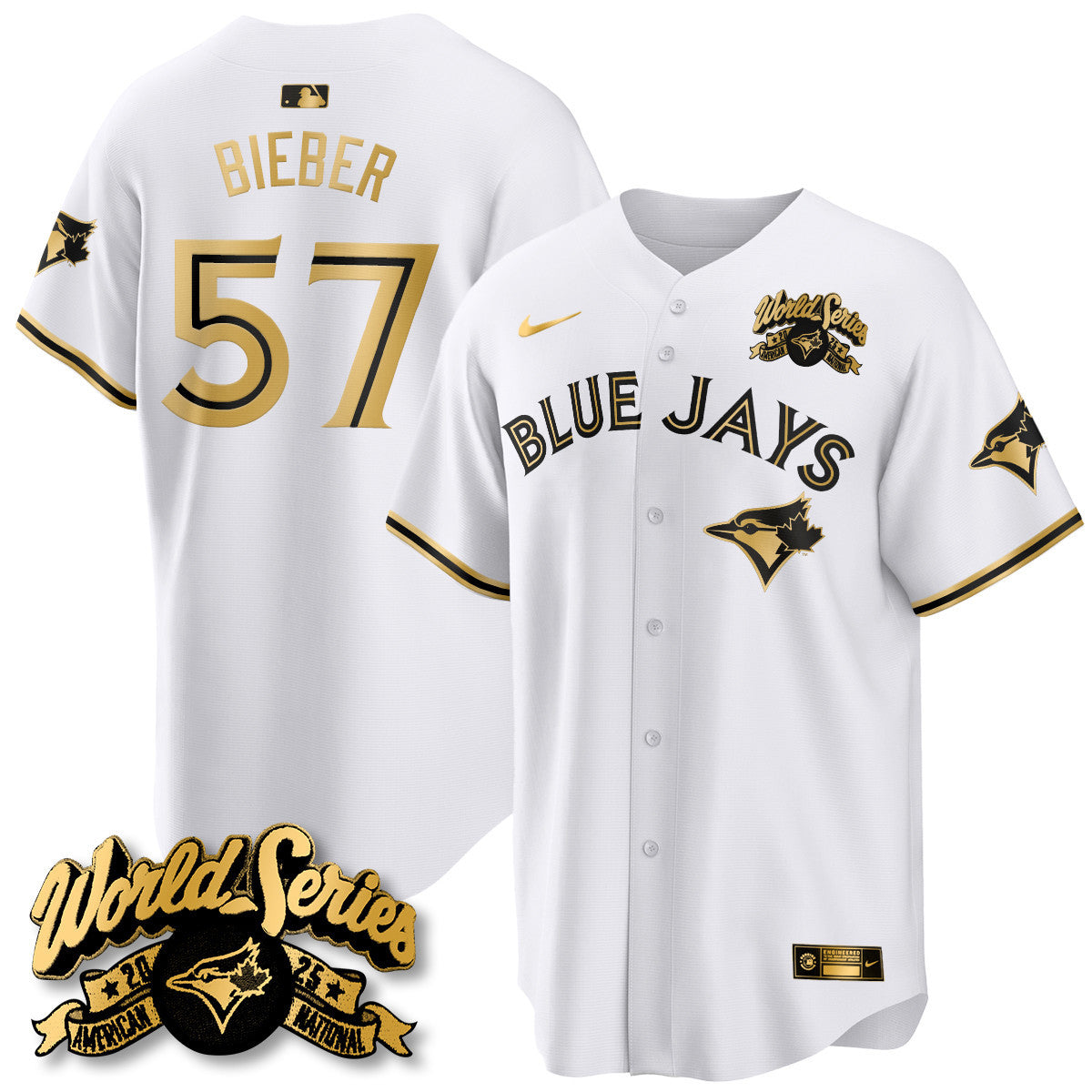 Toronto Blue Jays 2025 American League Champions Jersey - All Stitched