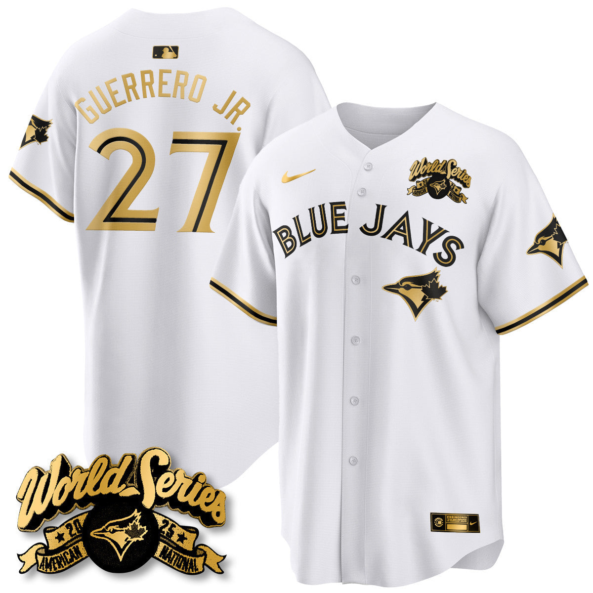 Toronto Blue Jays 2025 American League Champions Jersey - All Stitched