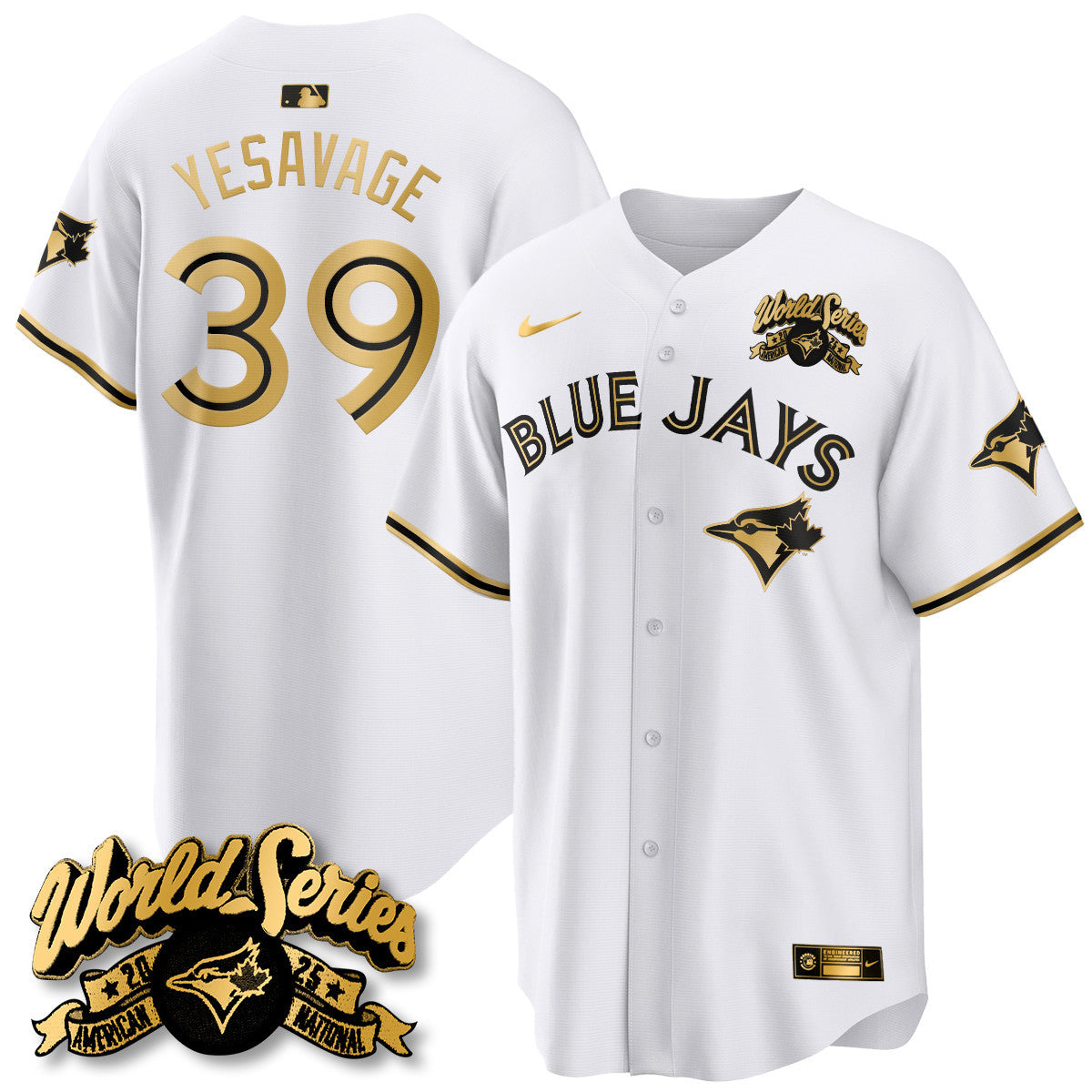 Toronto Blue Jays 2025 American League Champions Jersey - All Stitched