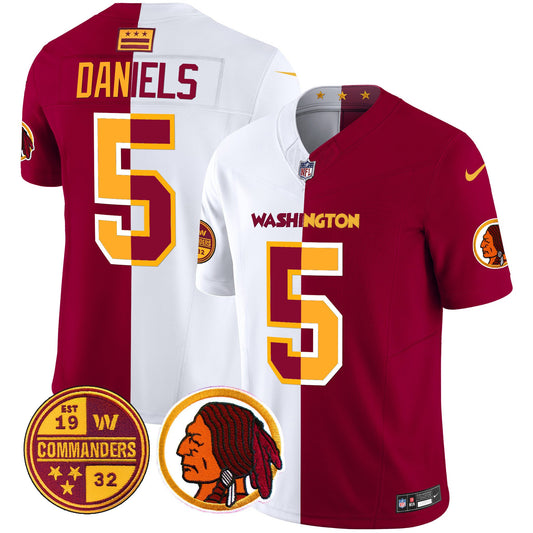 Washington Half Redskins & Commanders Vapor Limited Jersey - All Stitched