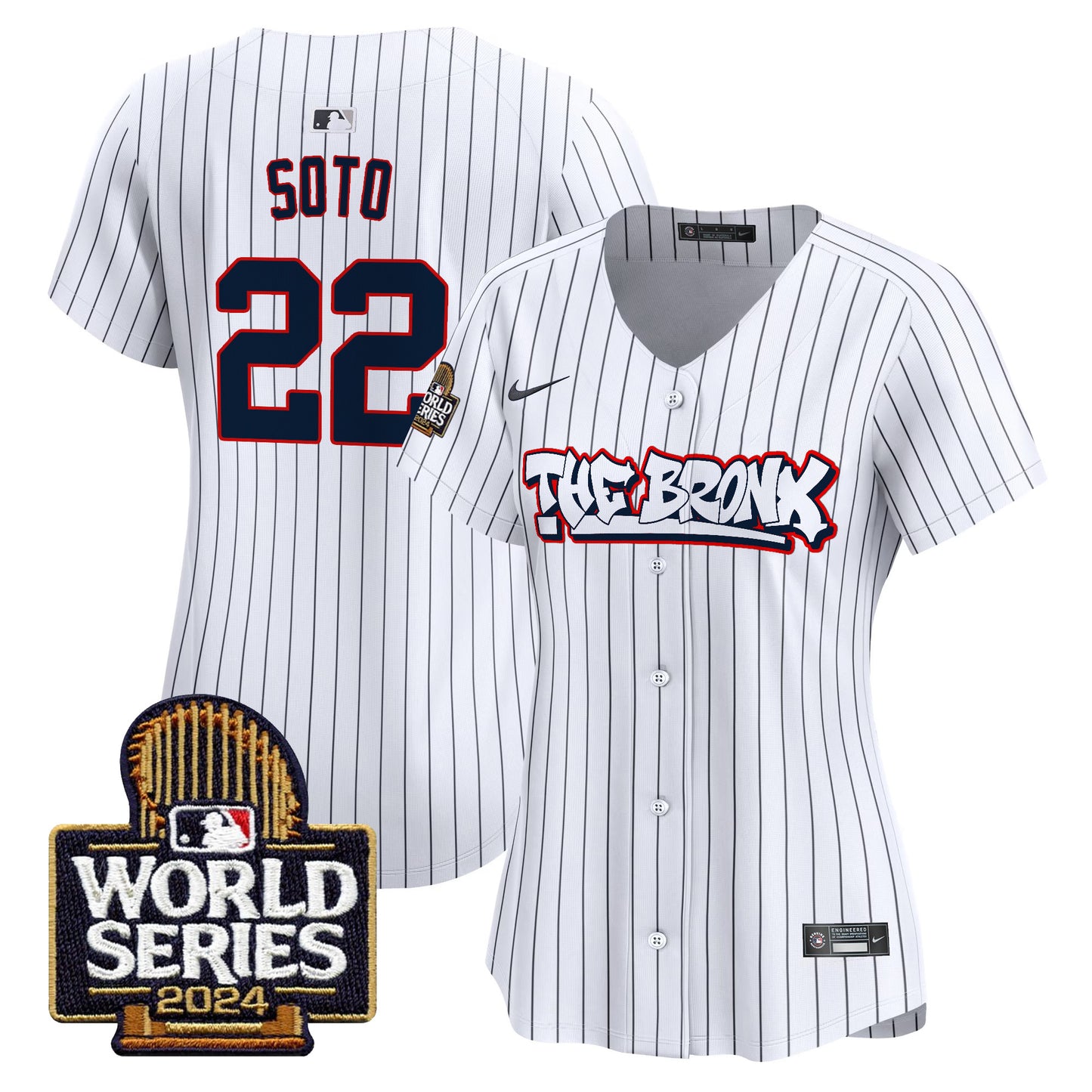Women's Yankees The Bronx 2024 World Series Vapor Premier Limited Jersey - All Stitched