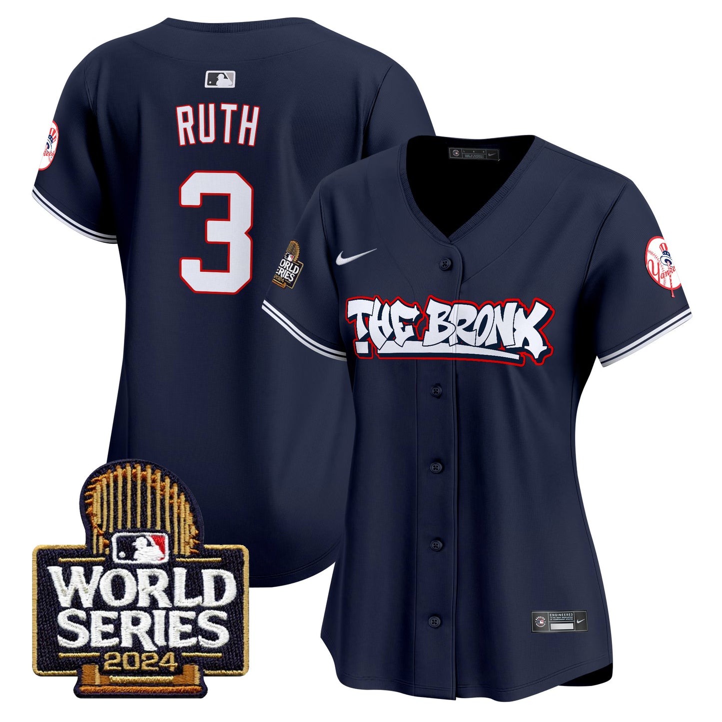 Women's Yankees The Bronx 2024 World Series Vapor Premier Limited Jersey - All Stitched