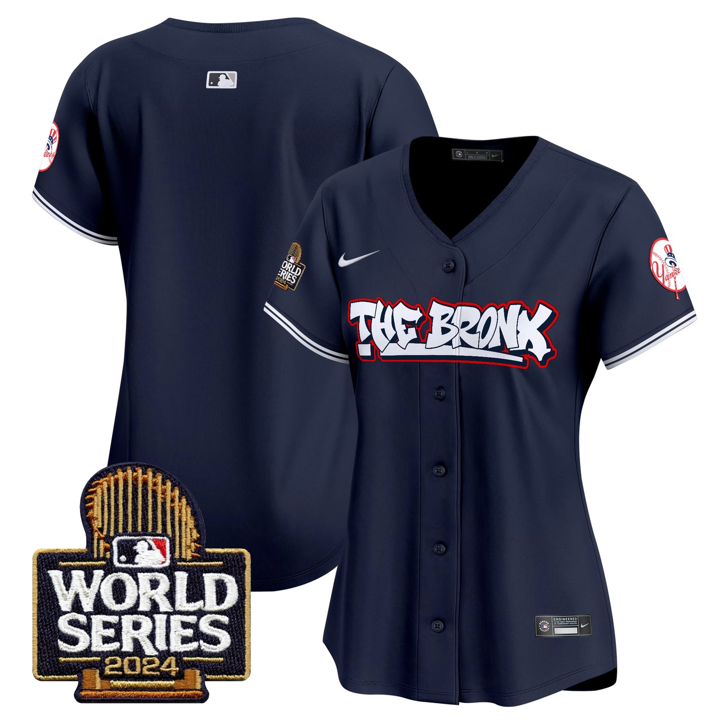 Women's Yankees The Bronx 2024 World Series Vapor Premier Limited Jersey - All Stitched