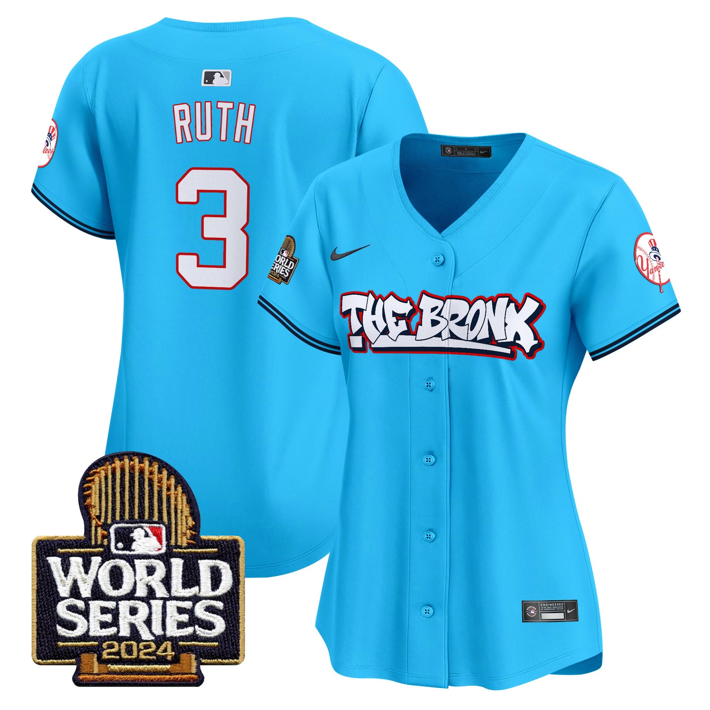 Women's Yankees The Bronx 2024 World Series Vapor Premier Limited Jersey - All Stitched