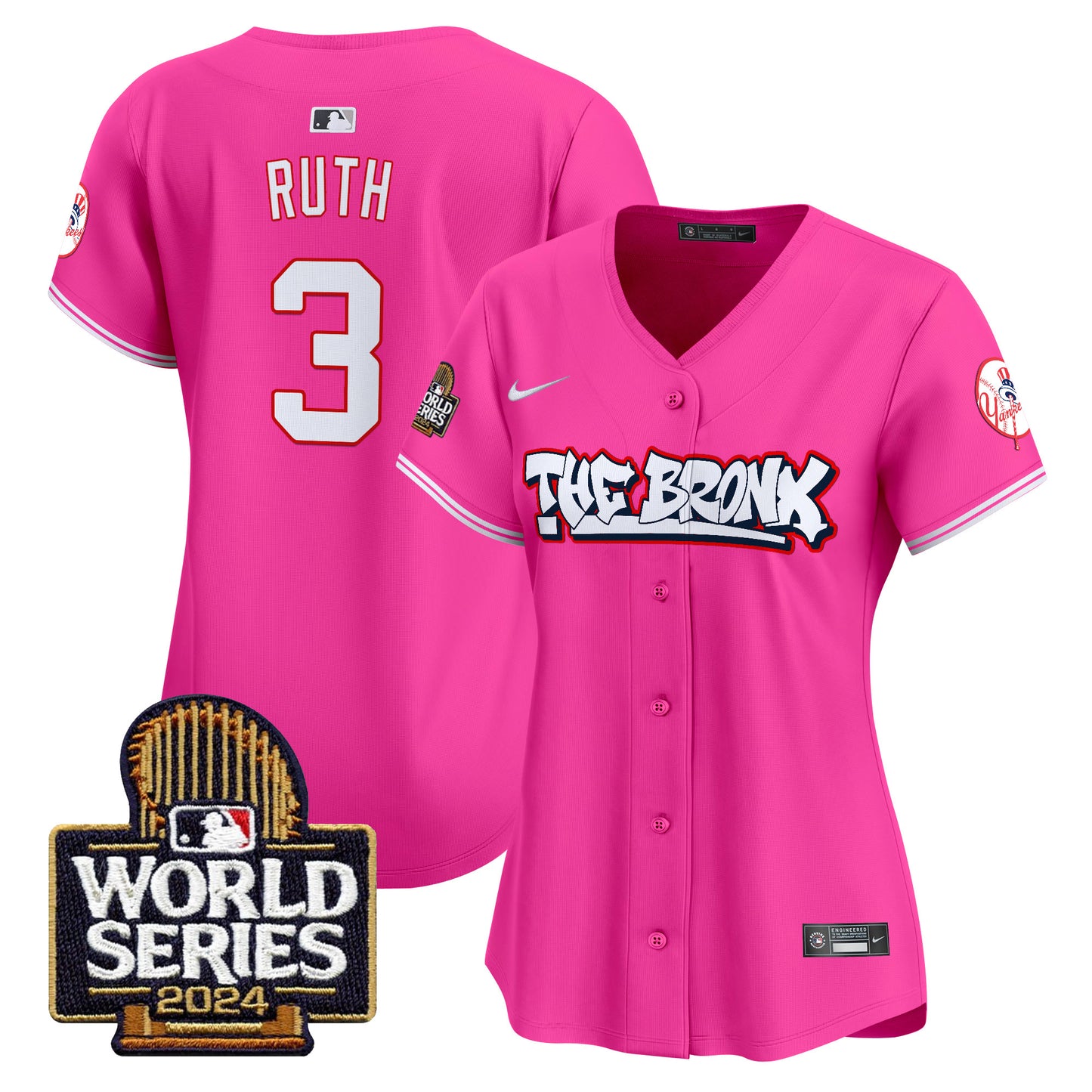 Women's Yankees The Bronx 2024 World Series Vapor Premier Limited Jersey - All Stitched