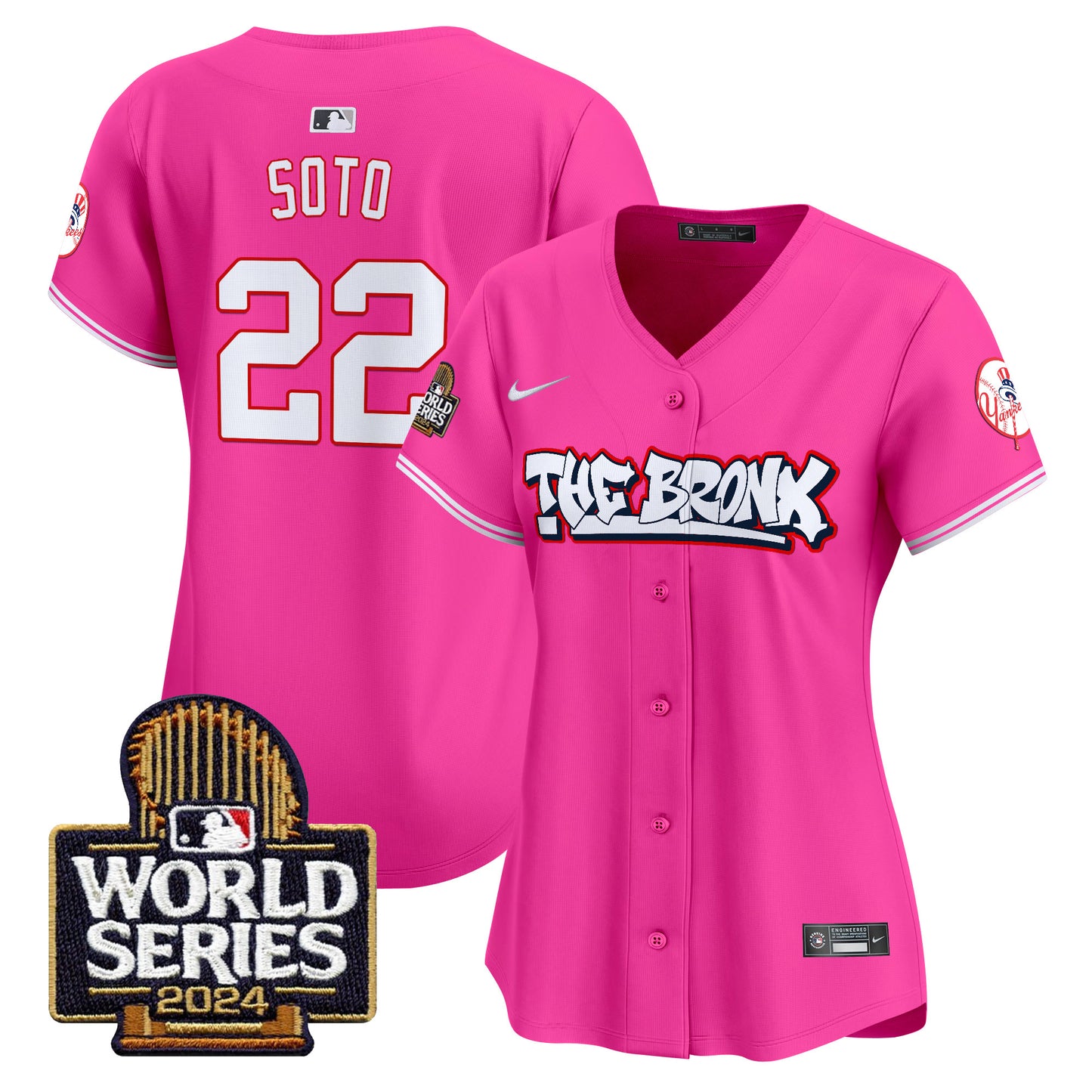 Women's Yankees The Bronx 2024 World Series Vapor Premier Limited Jersey - All Stitched