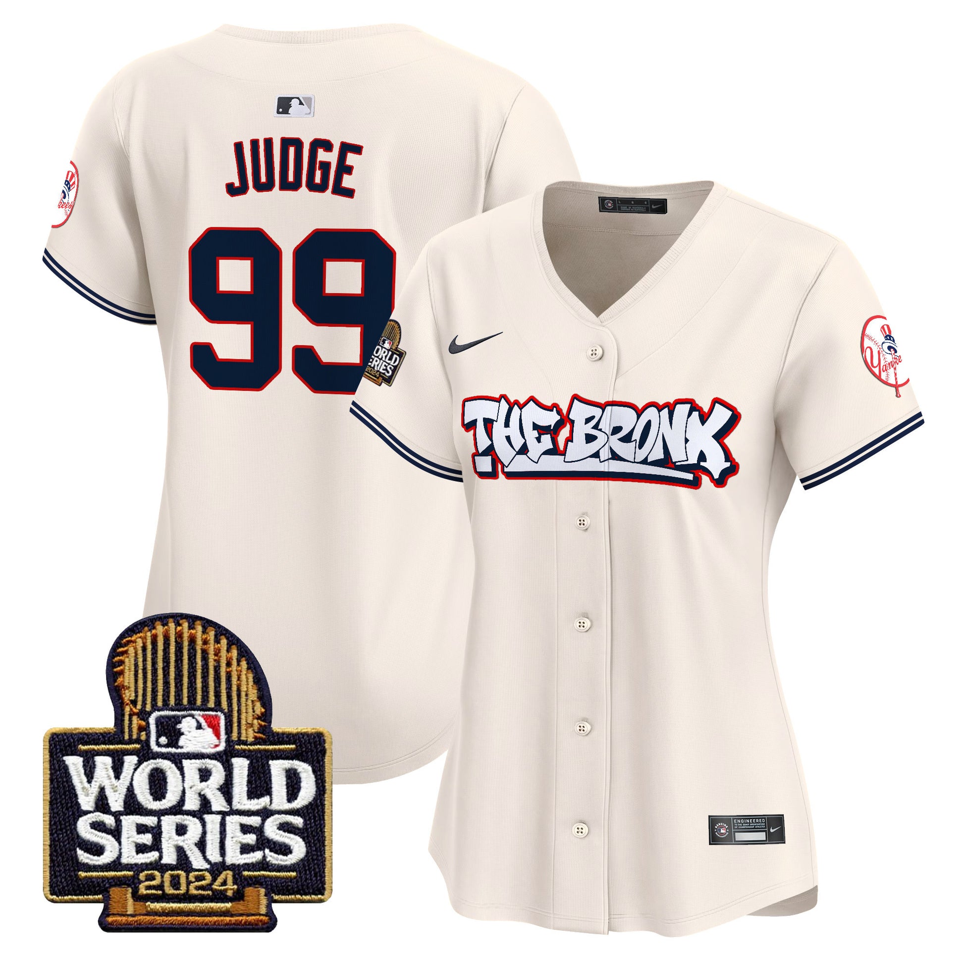 Women's Yankees The Bronx 2024 World Series Vapor Premier Limited Jersey - All Stitched