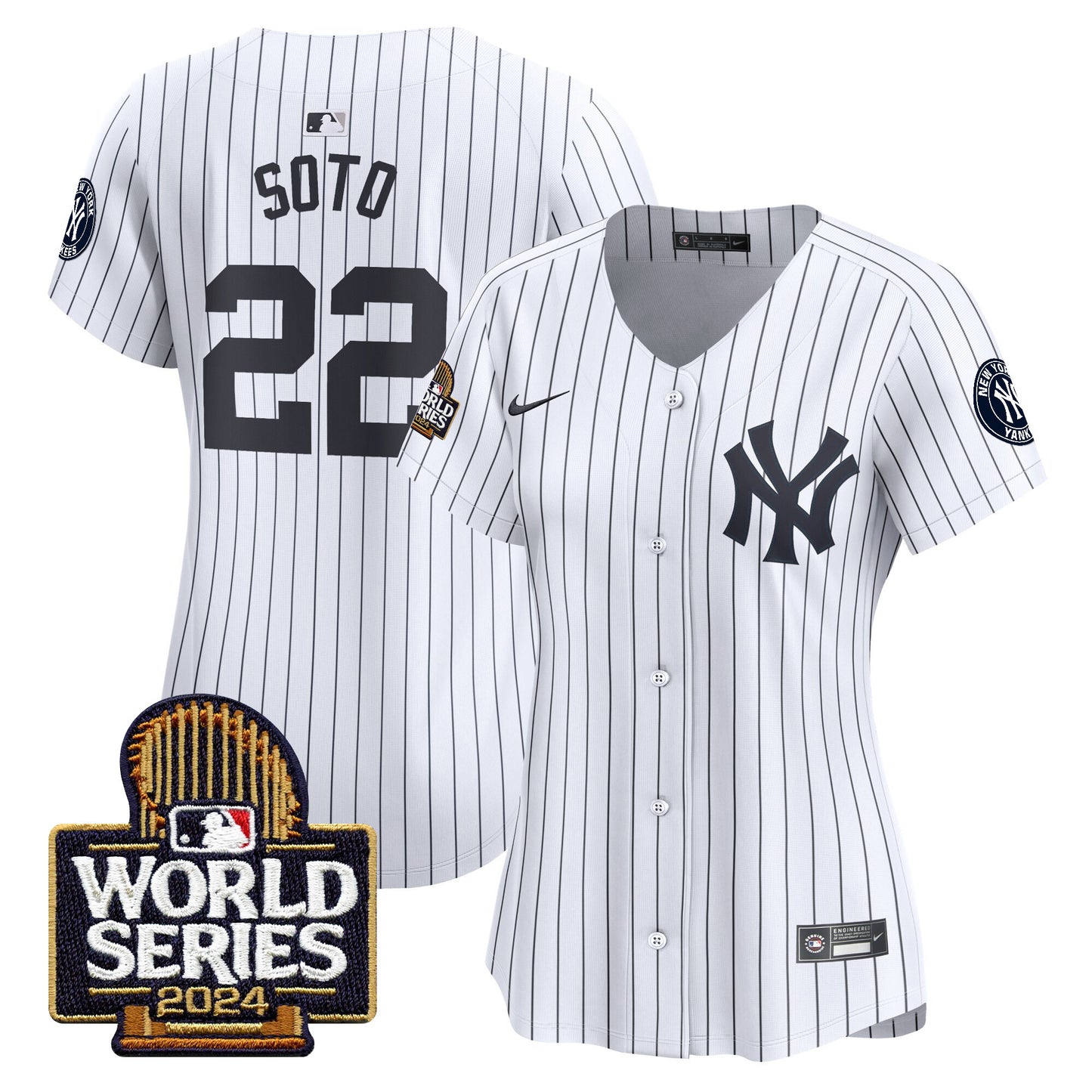 Women's Yankees 2024 World Series Vapor Premier Limited Jersey - All Stitched