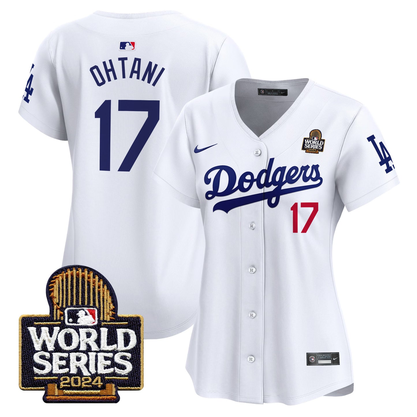 Women's Dodgers 2024 World Series Vapor Premier Limited Jersey V2 - All Stitched