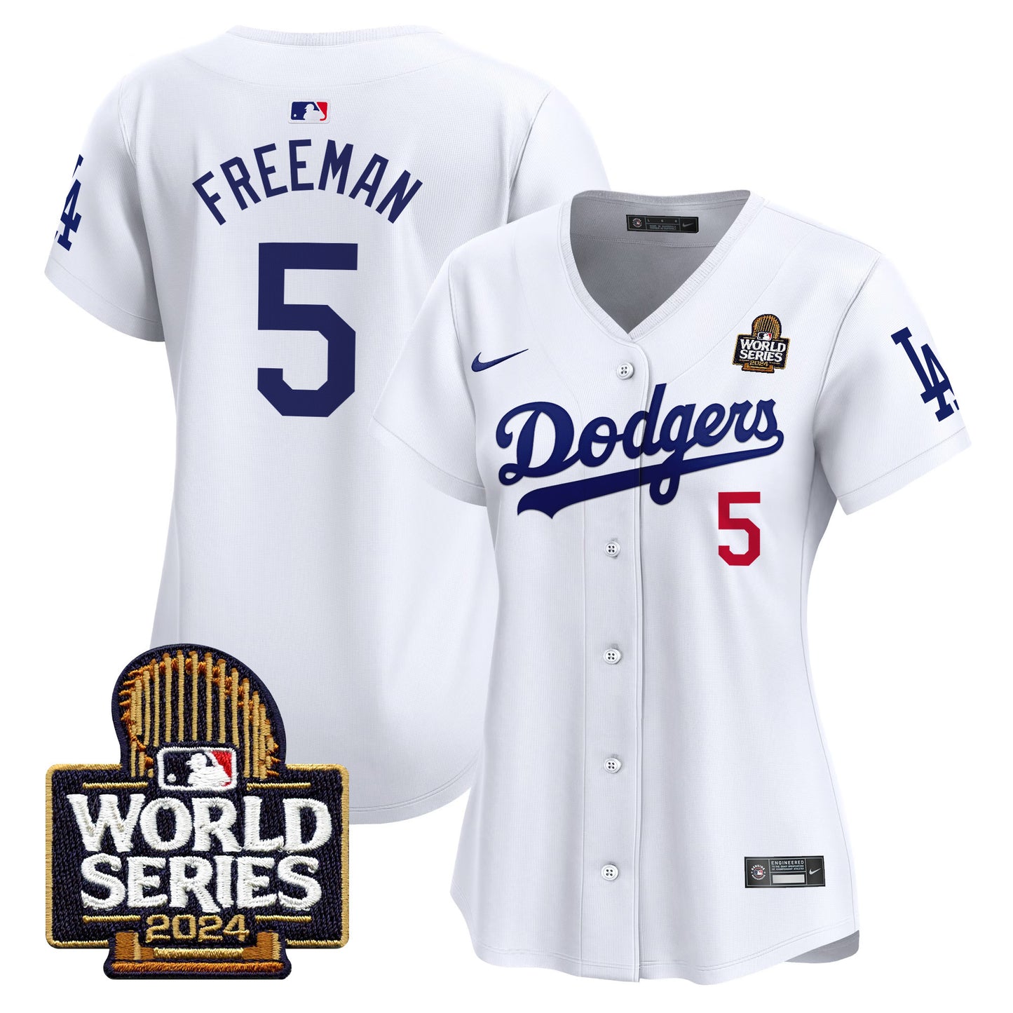 Women's Dodgers 2024 World Series Vapor Premier Limited Jersey V2 - All Stitched