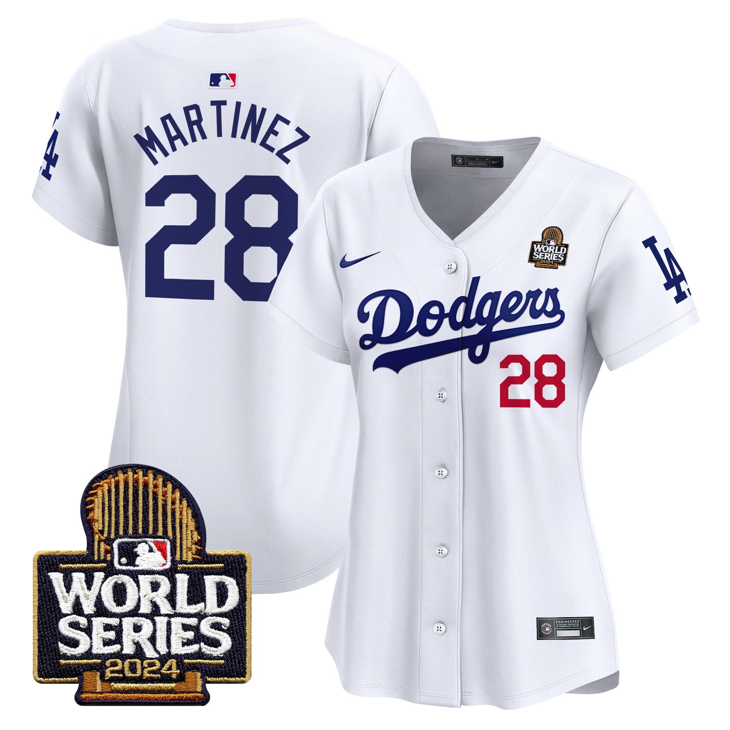 Women's Dodgers 2024 World Series Vapor Premier Limited Jersey V2 - All Stitched