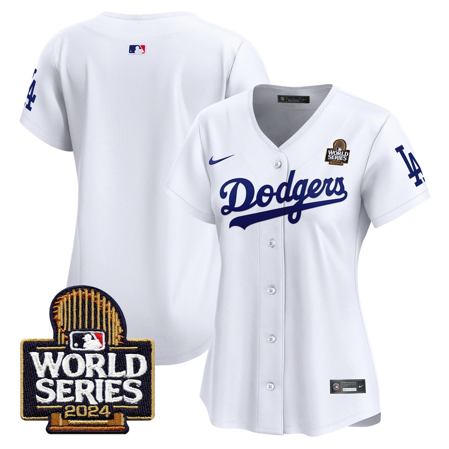 Women's Dodgers 2024 World Series Vapor Premier Limited Jersey V2 - All Stitched