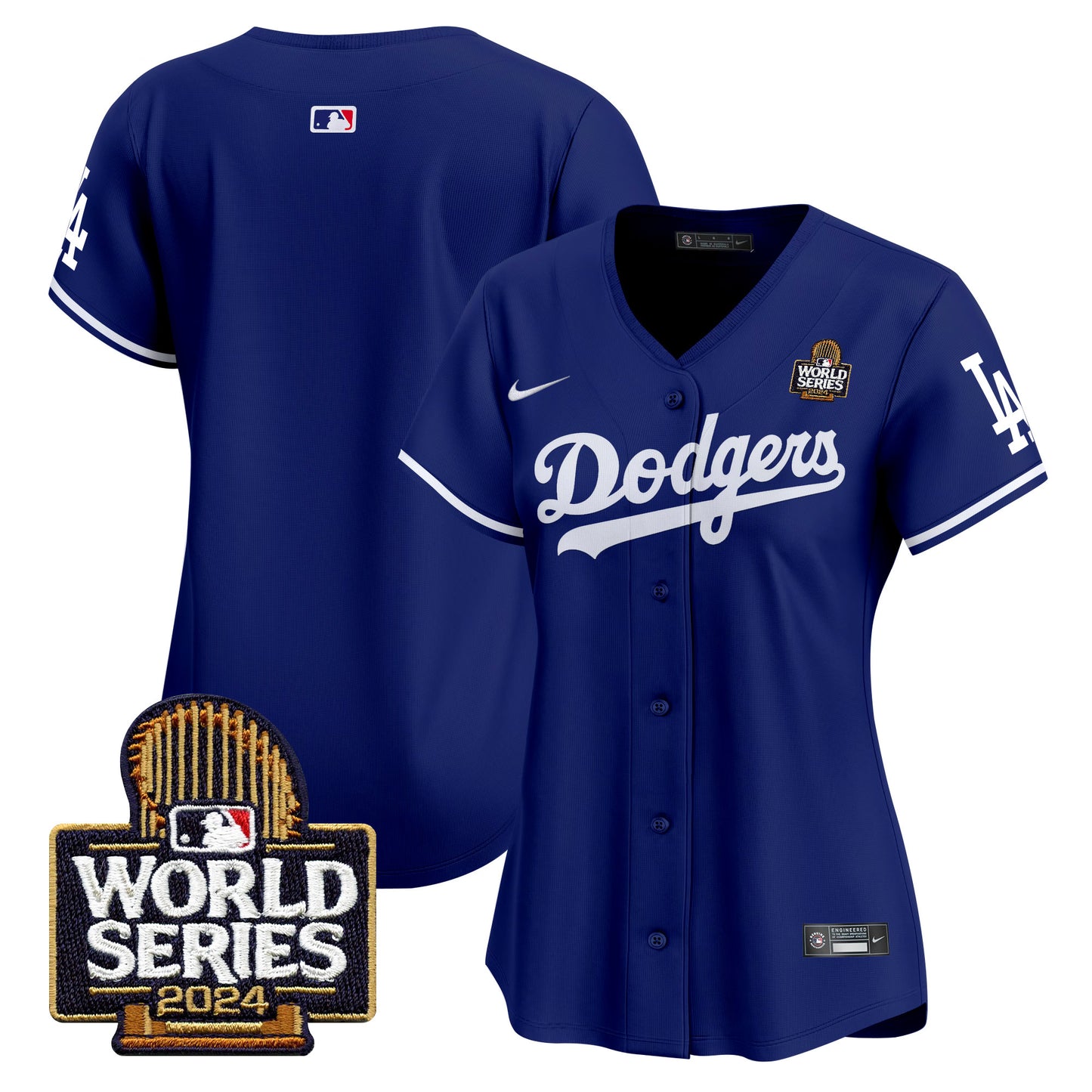Women's Dodgers 2024 World Series Vapor Premier Limited Jersey V2 - All Stitched