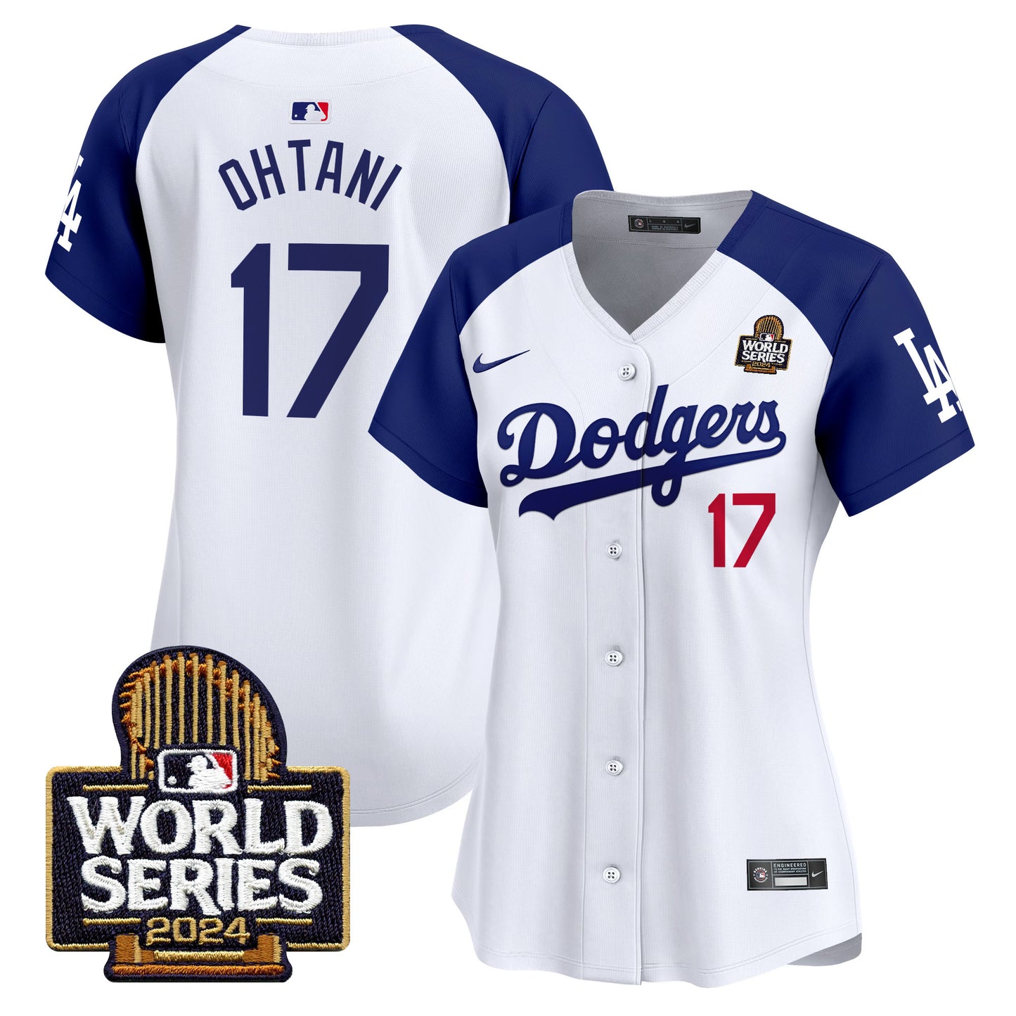 Women's Dodgers 2024 World Series Vapor Premier Limited Jersey V2 - All Stitched