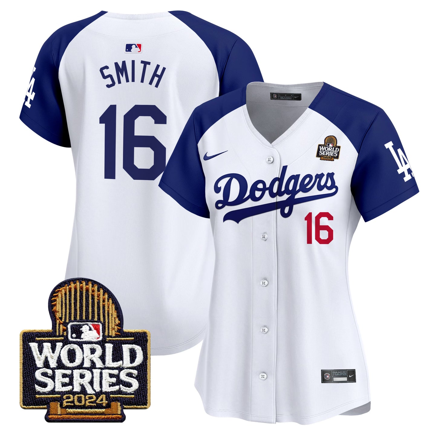 Women's Dodgers 2024 World Series Vapor Premier Limited Jersey V2 - All Stitched