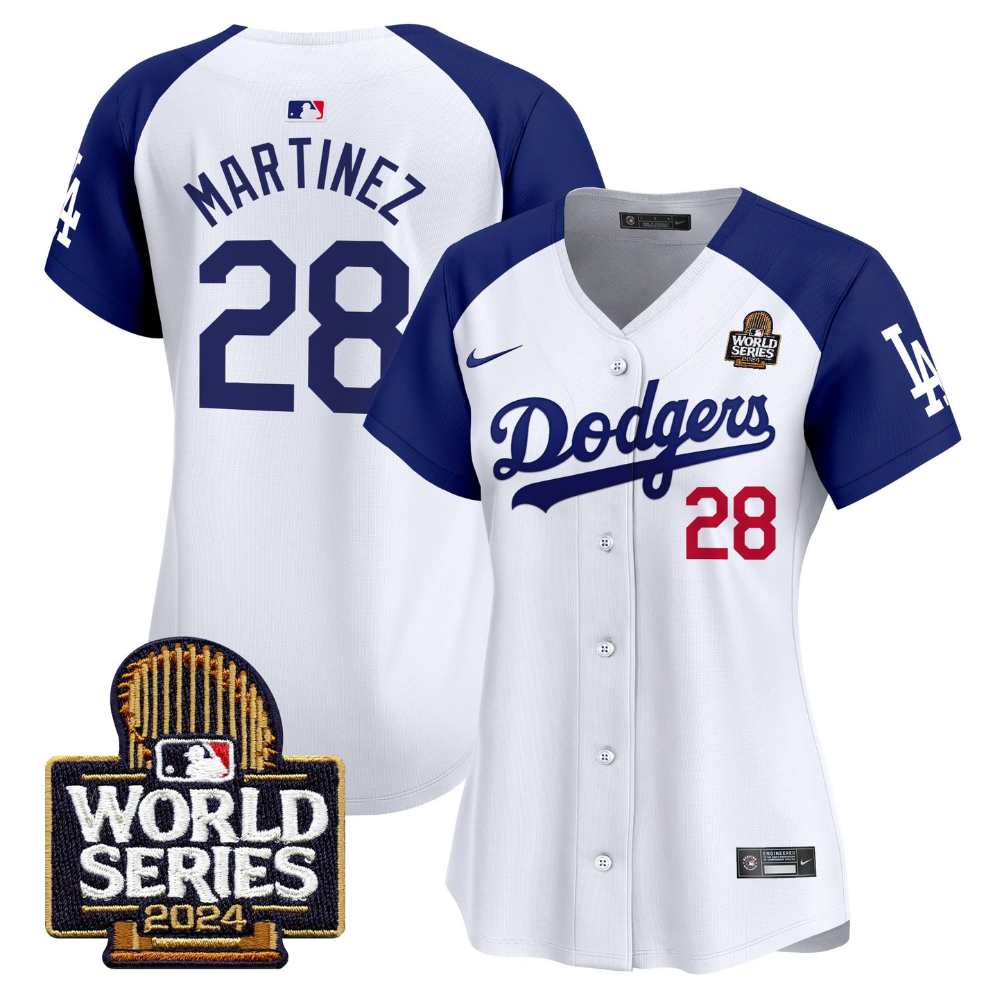 Women's Dodgers 2024 World Series Vapor Premier Limited Jersey V2 - All Stitched