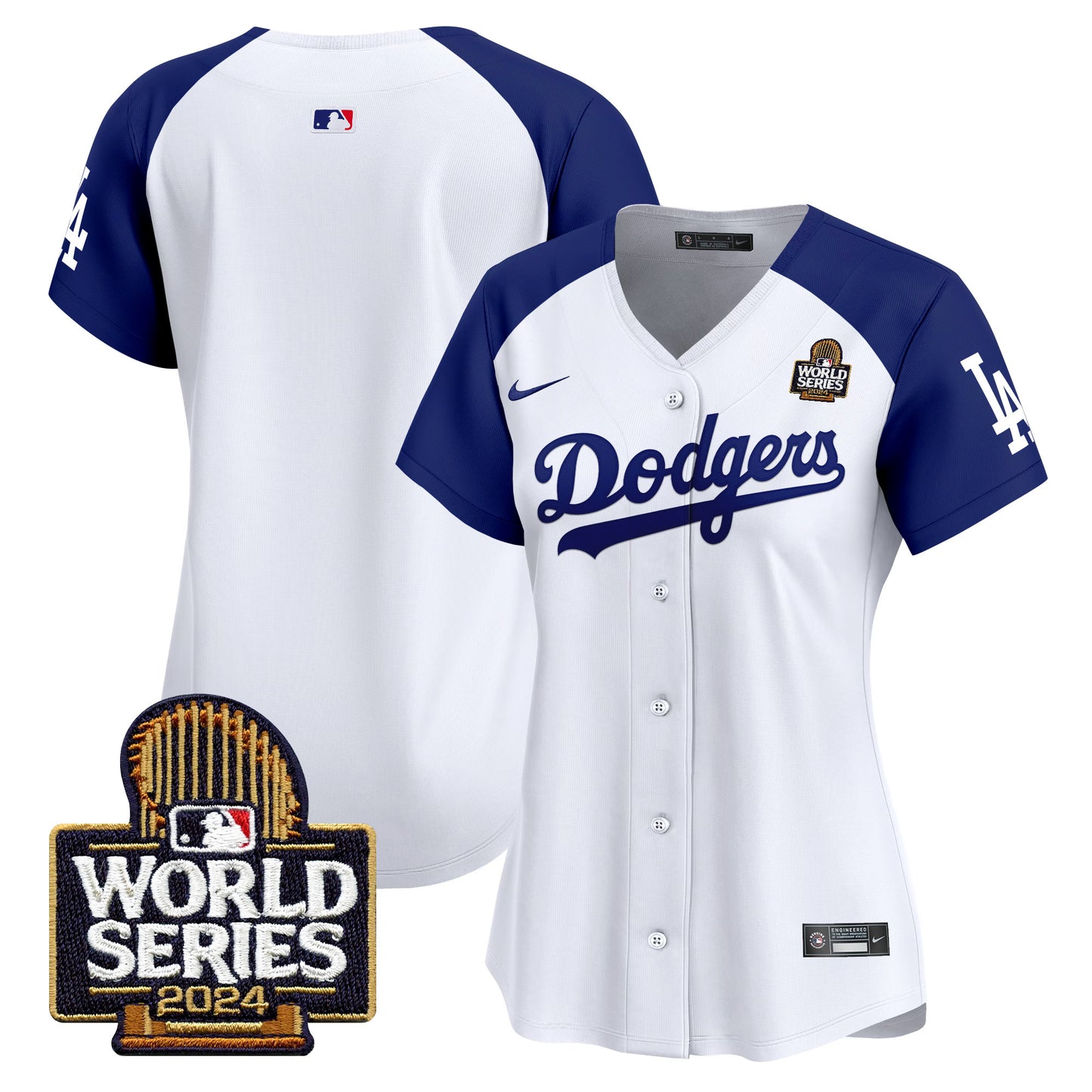 Women's Dodgers 2024 World Series Vapor Premier Limited Jersey V2 - All Stitched