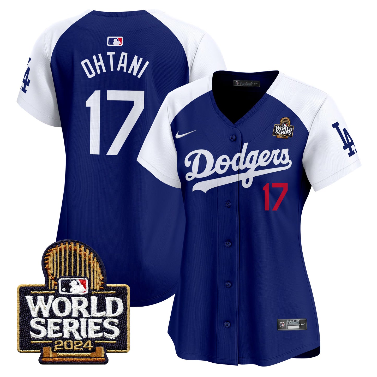 Women's Dodgers 2024 World Series Vapor Premier Limited Jersey V2 - All Stitched