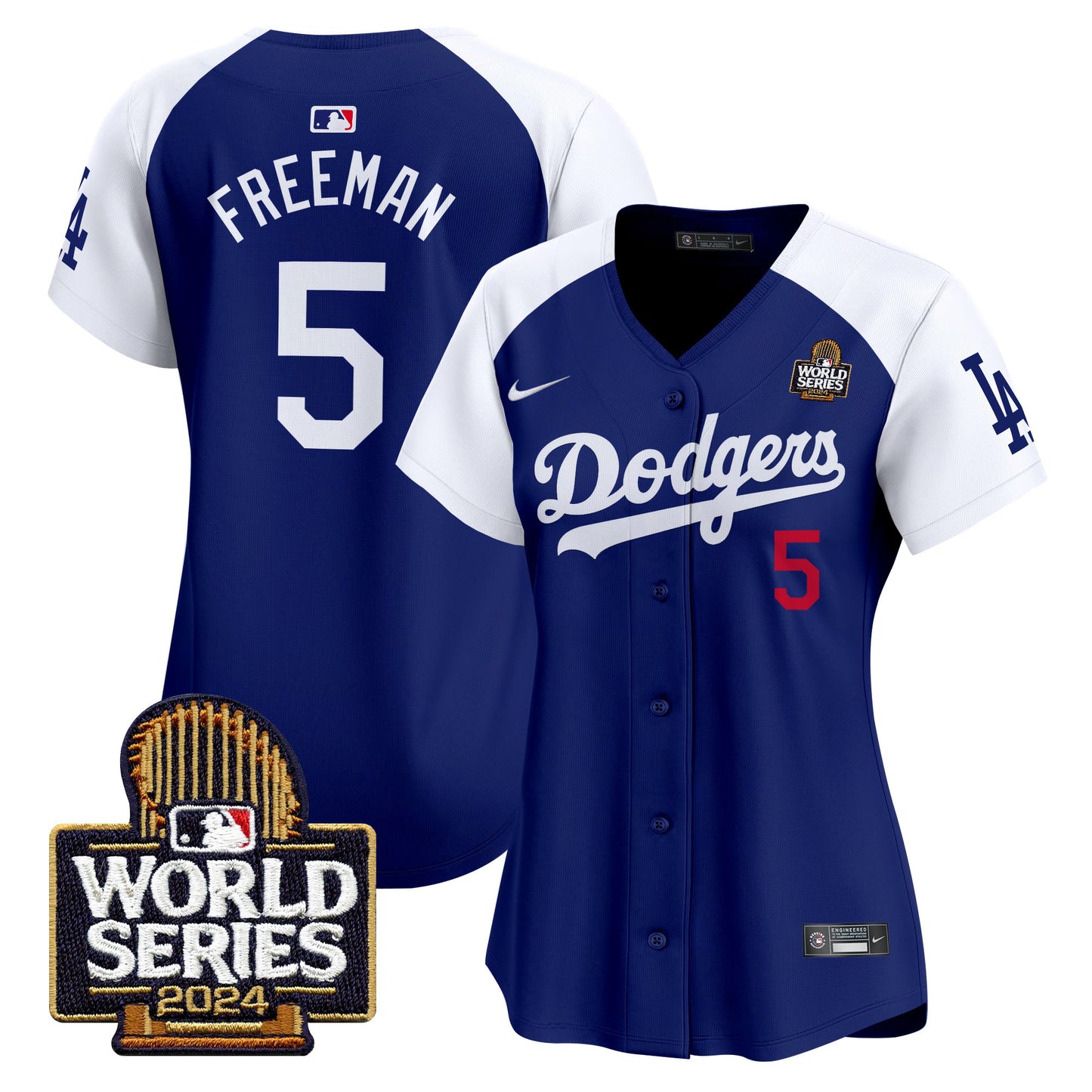 Women's Dodgers 2024 World Series Vapor Premier Limited Jersey V2 - All Stitched