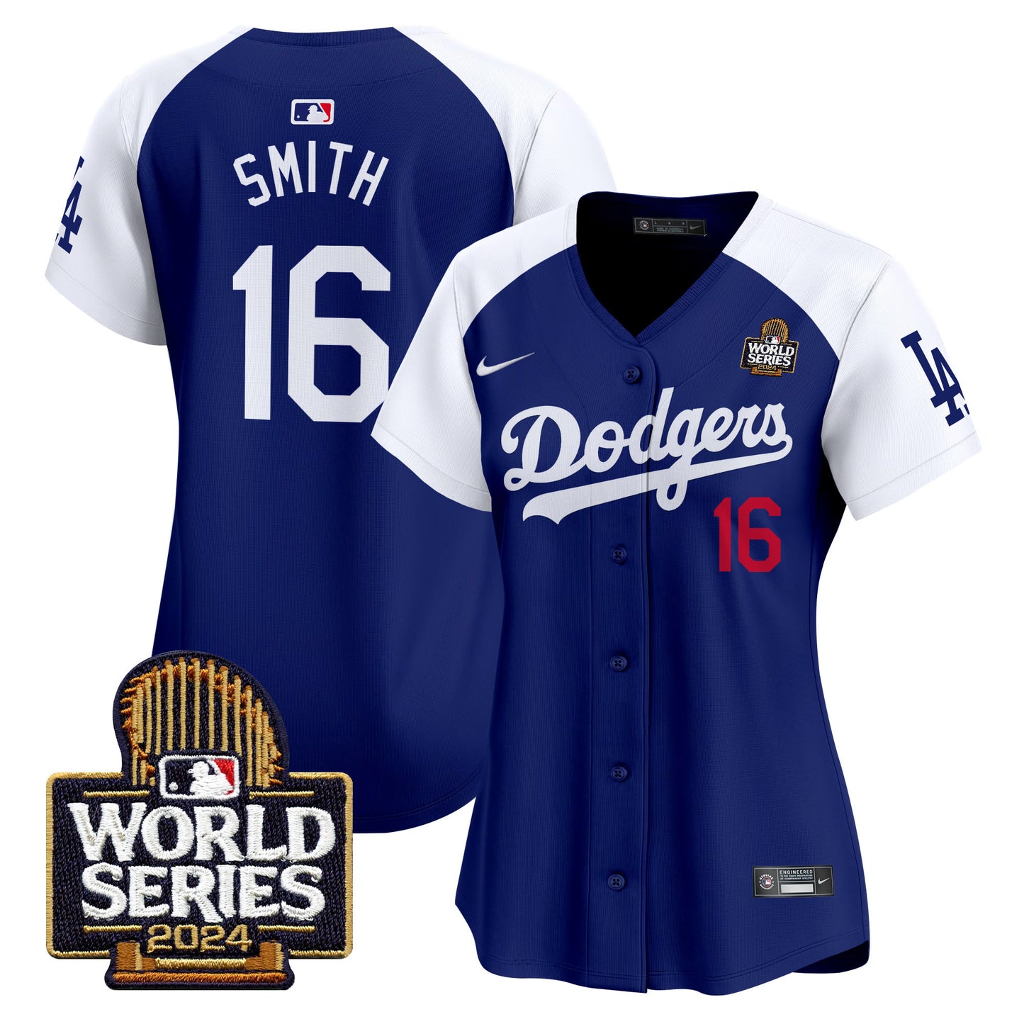 Women's Dodgers 2024 World Series Vapor Premier Limited Jersey V2 - All Stitched