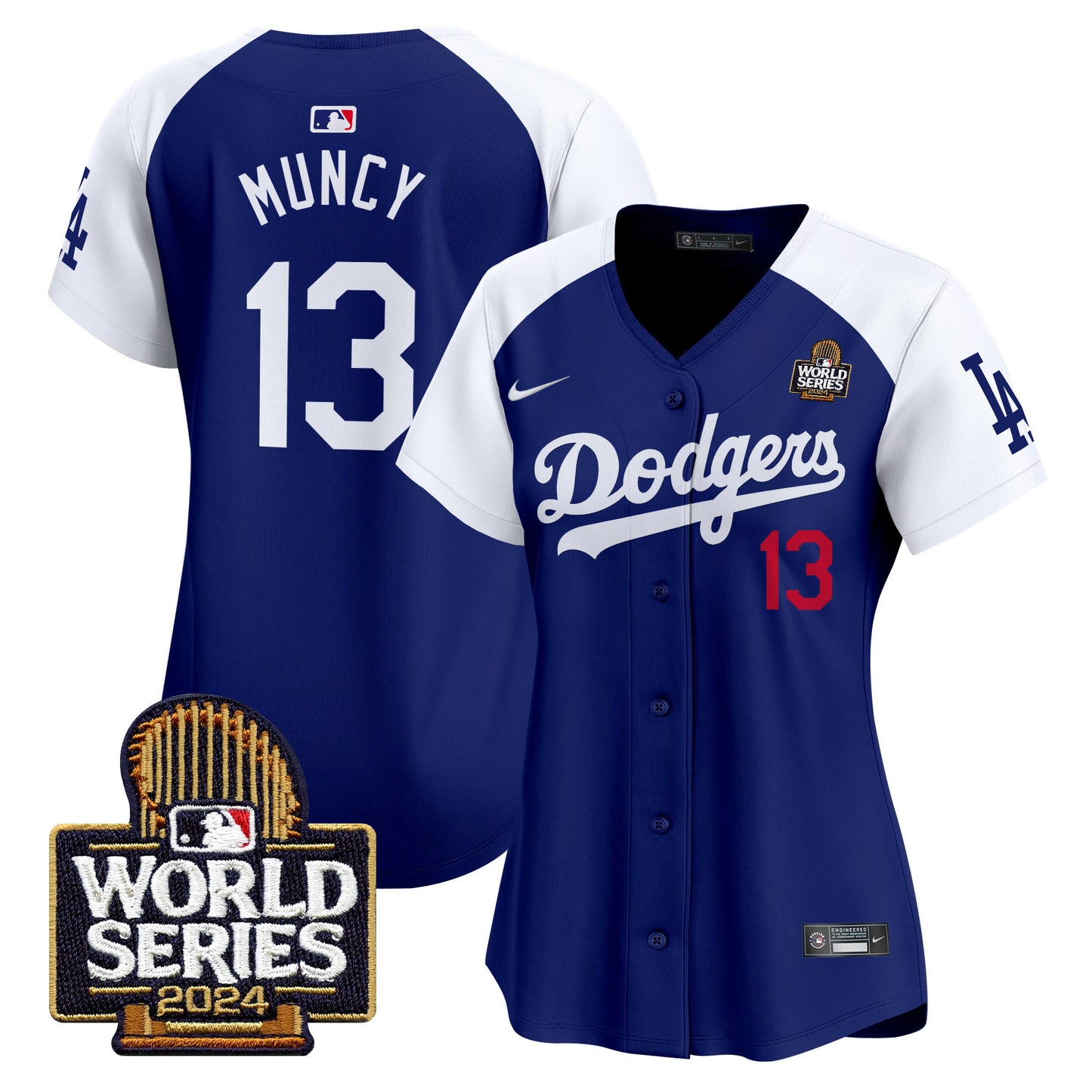 Women's Dodgers 2024 World Series Vapor Premier Limited Jersey V2 - All Stitched