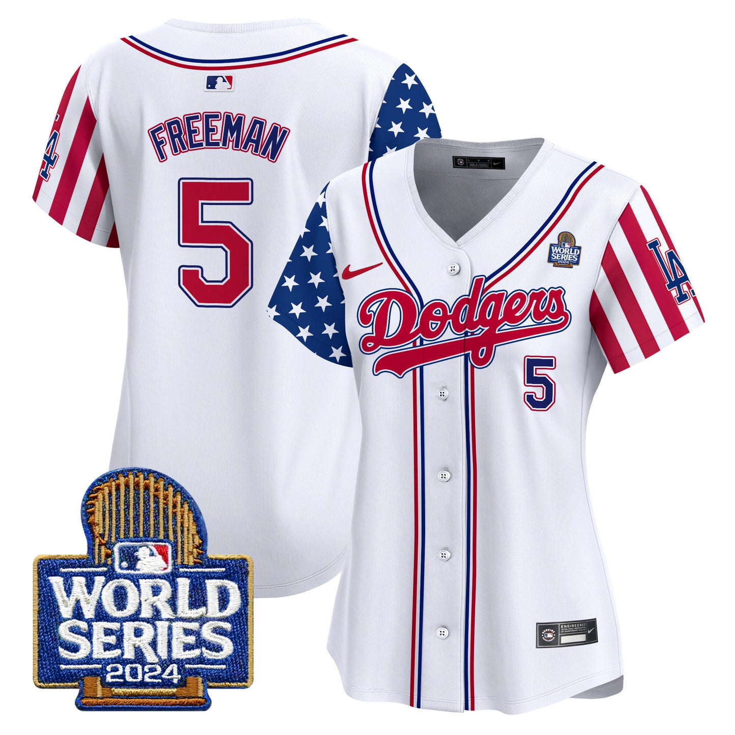 Women's Dodgers American Style 2024 World Series Vapor Premier Limited Jersey V2 - All Stitched