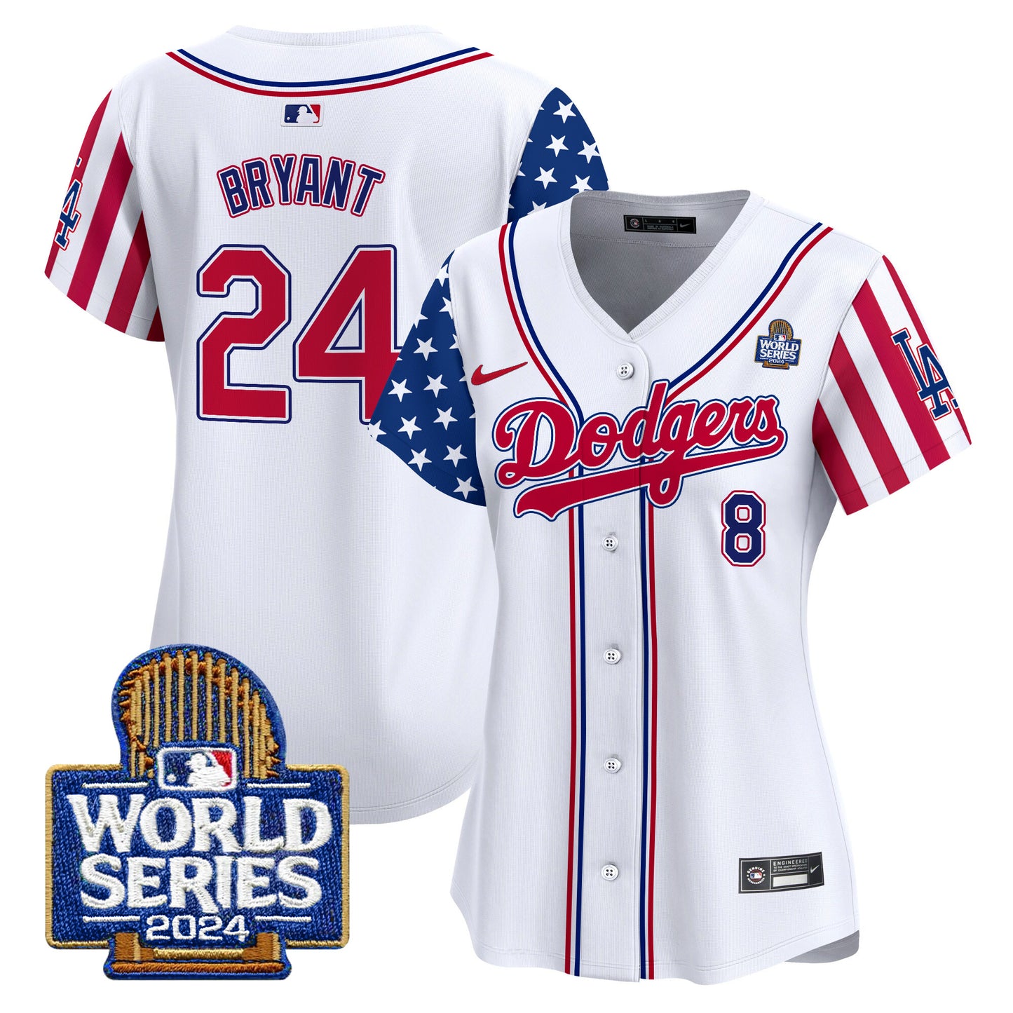 Women's Dodgers American Style 2024 World Series Vapor Premier Limited Jersey V2 - All Stitched