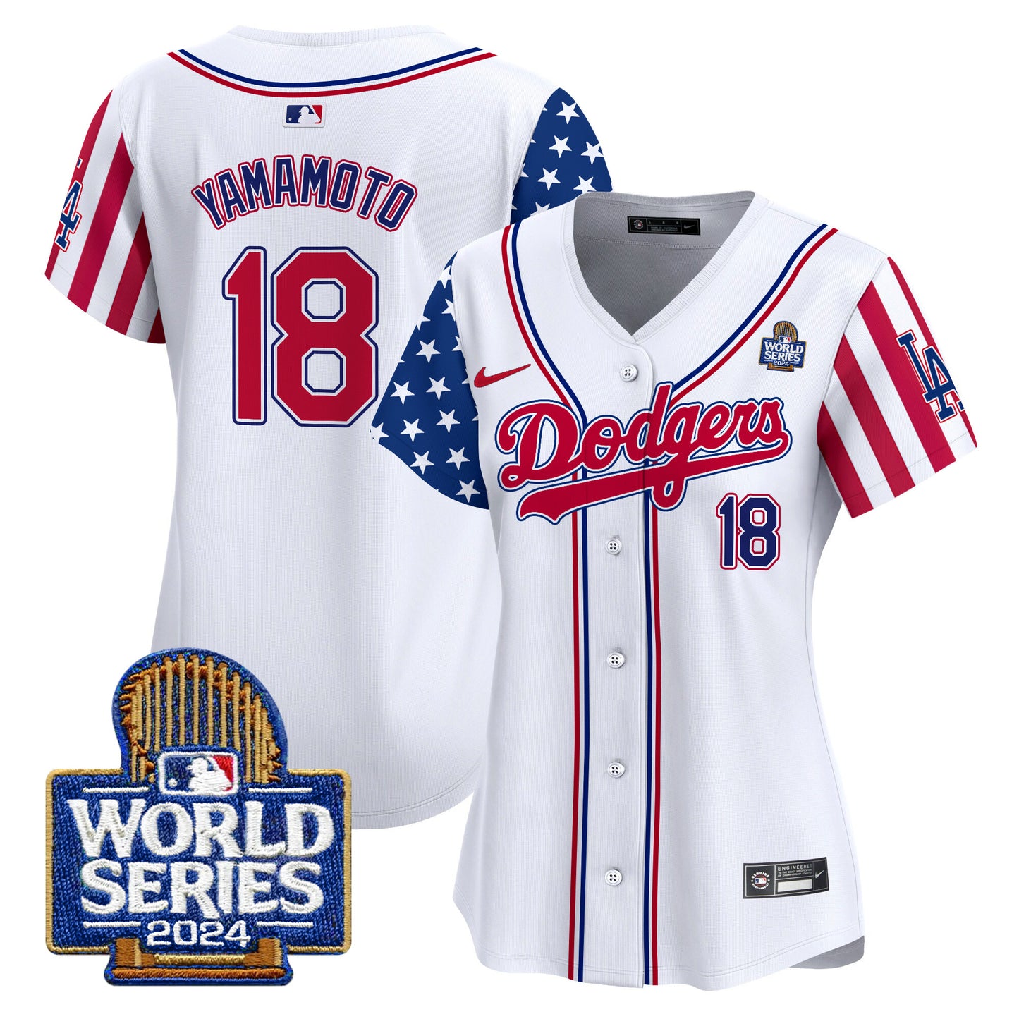 Women's Dodgers American Style 2024 World Series Vapor Premier Limited Jersey V2 - All Stitched